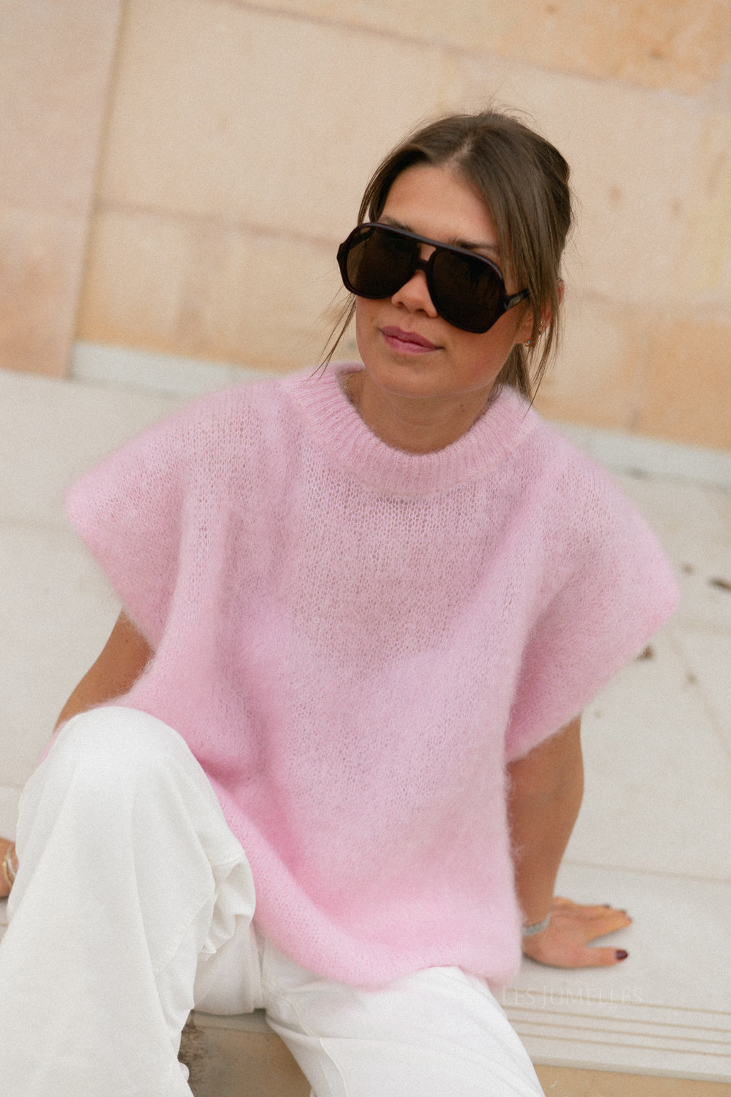 Indy SL mohair jumper baby pink