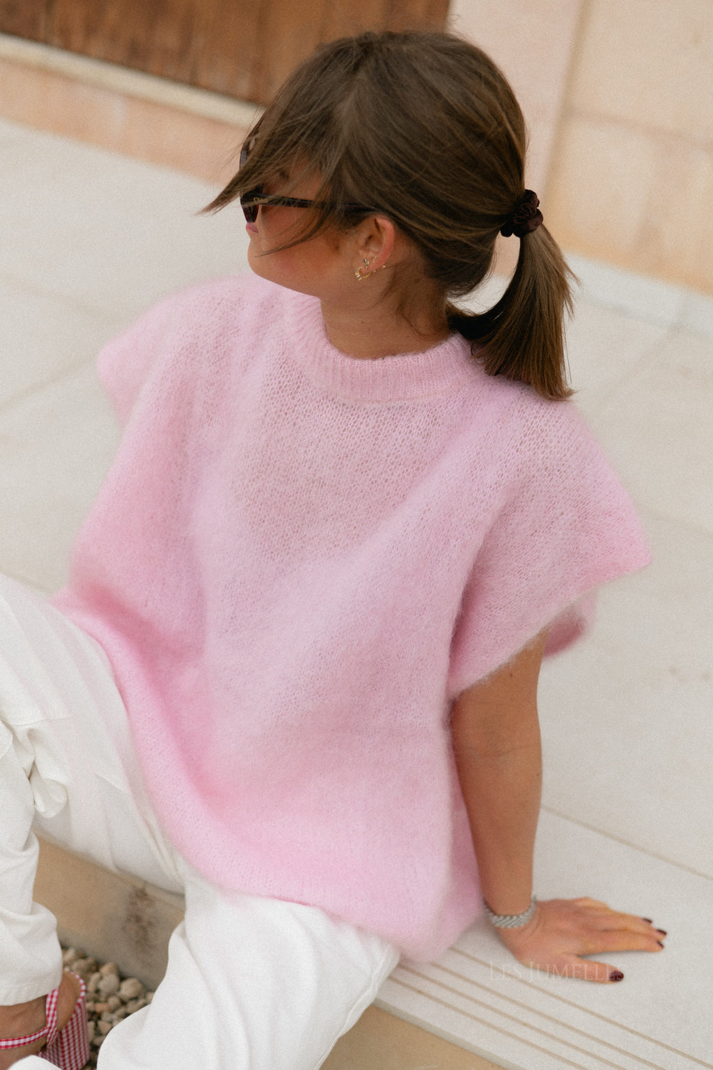 Indy SL mohair jumper baby pink