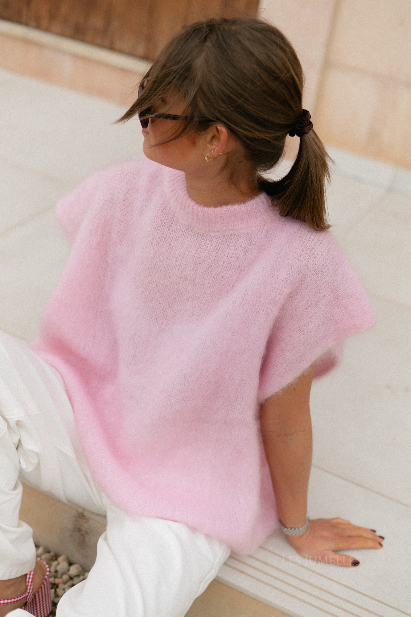 Indy SL mohair jumper baby pink
