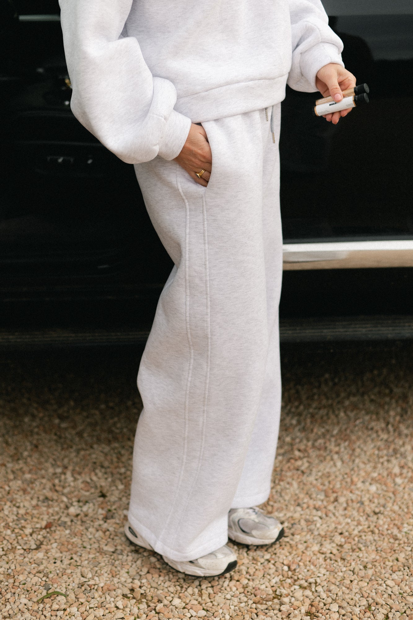 Kyoto Hose hellgrau meliert