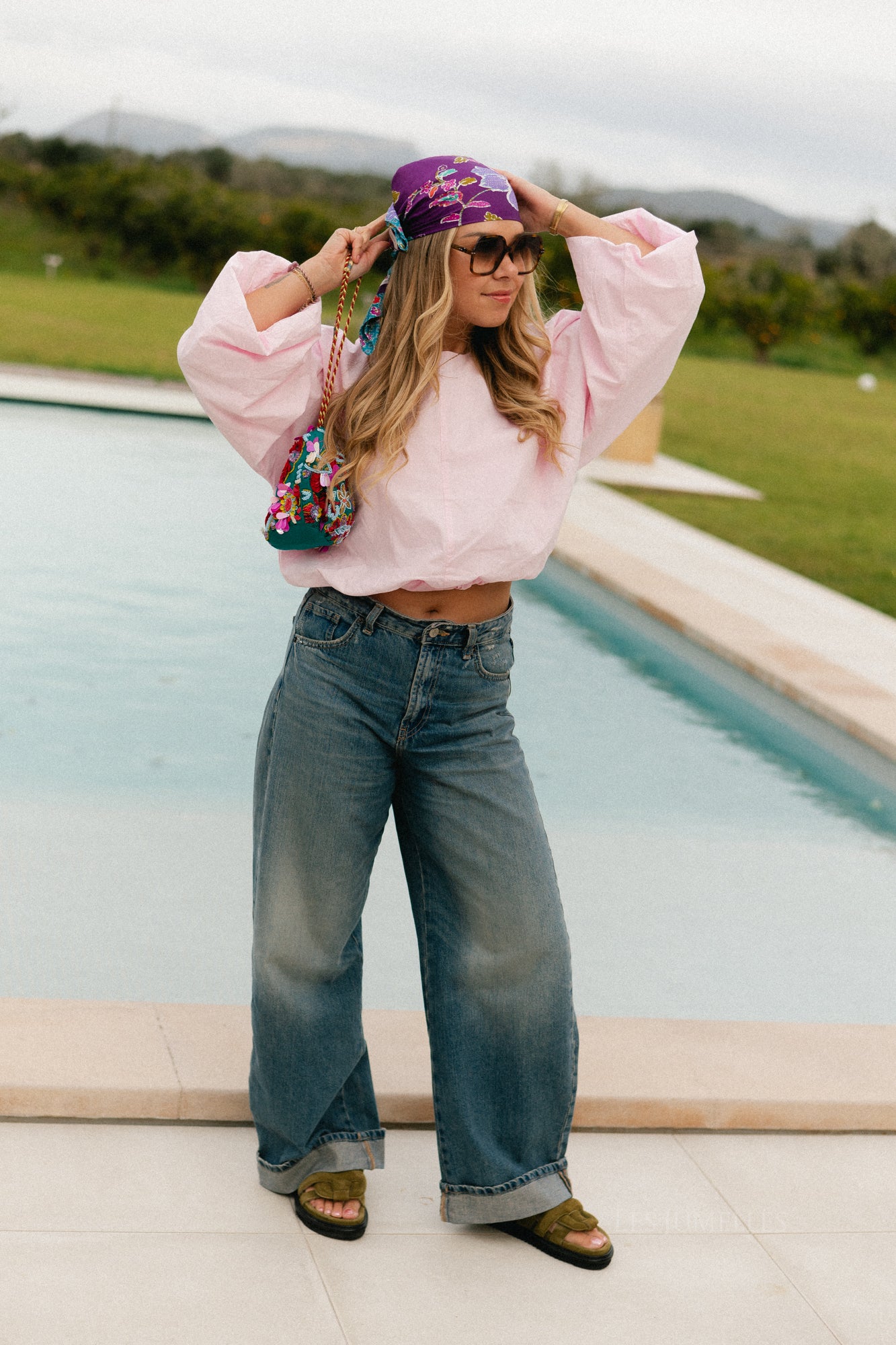 VILaluna 7/8 ballontop roze