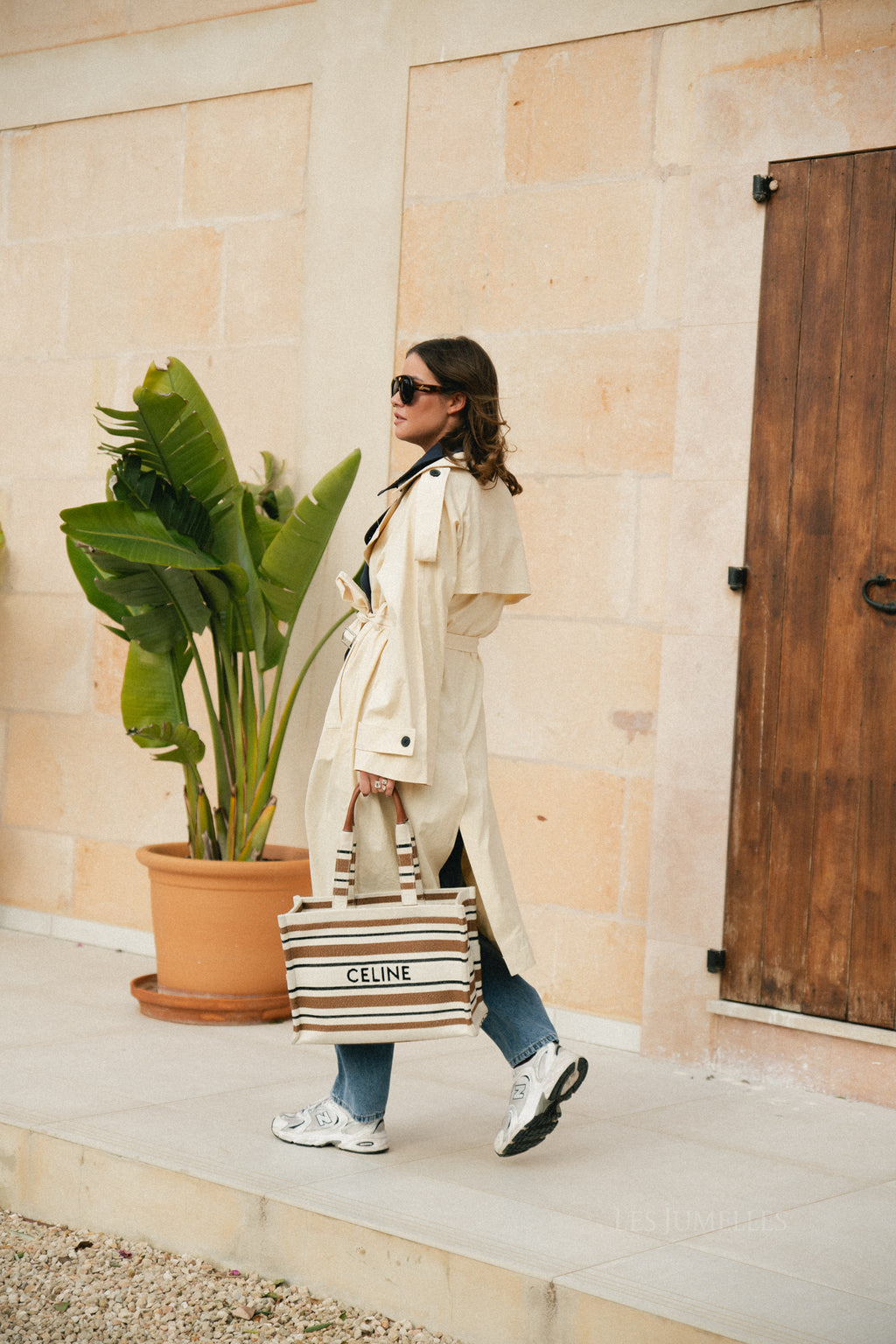 Rosine trenchcoat ecru/navy