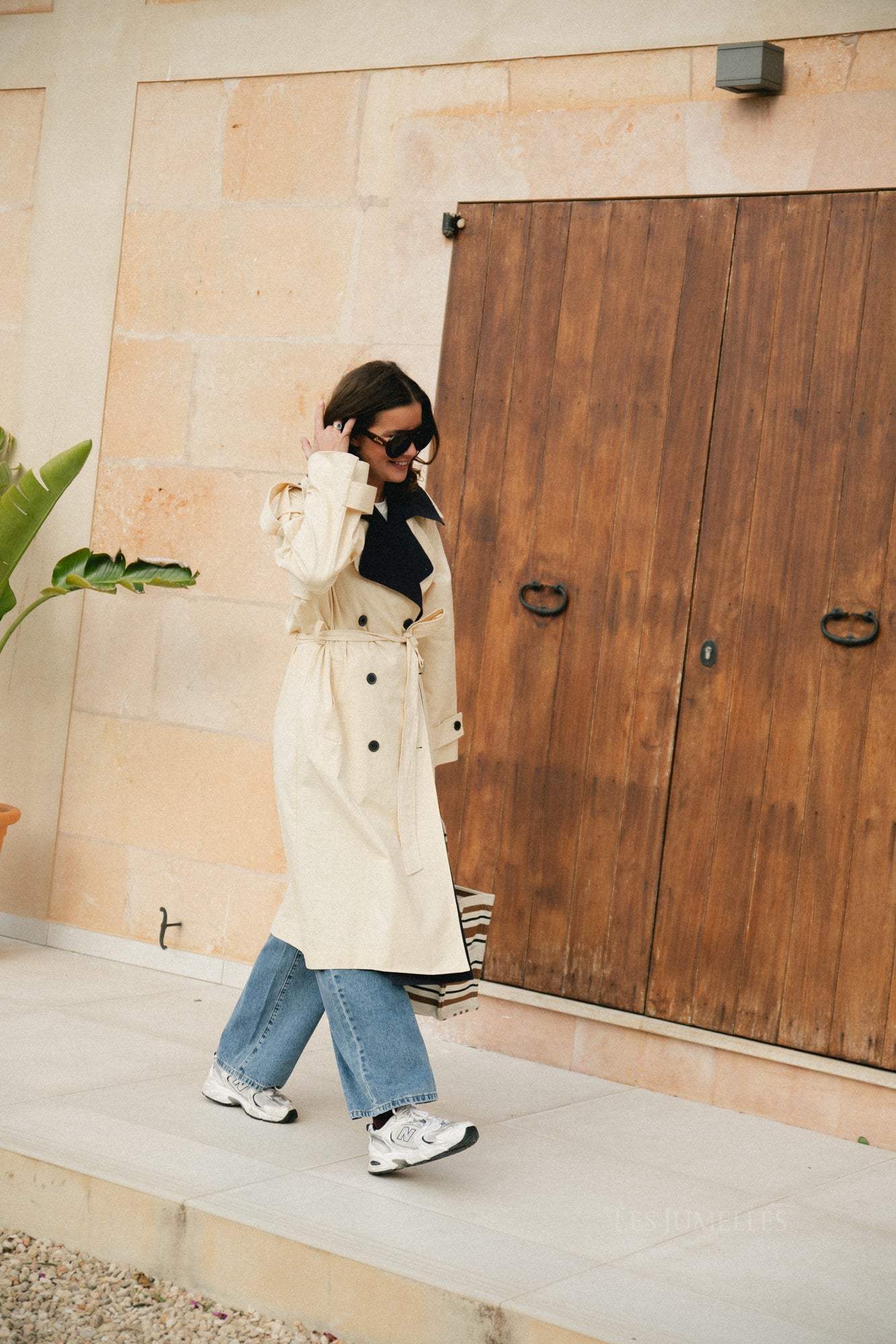 Rosine trenchcoat ecru/navy