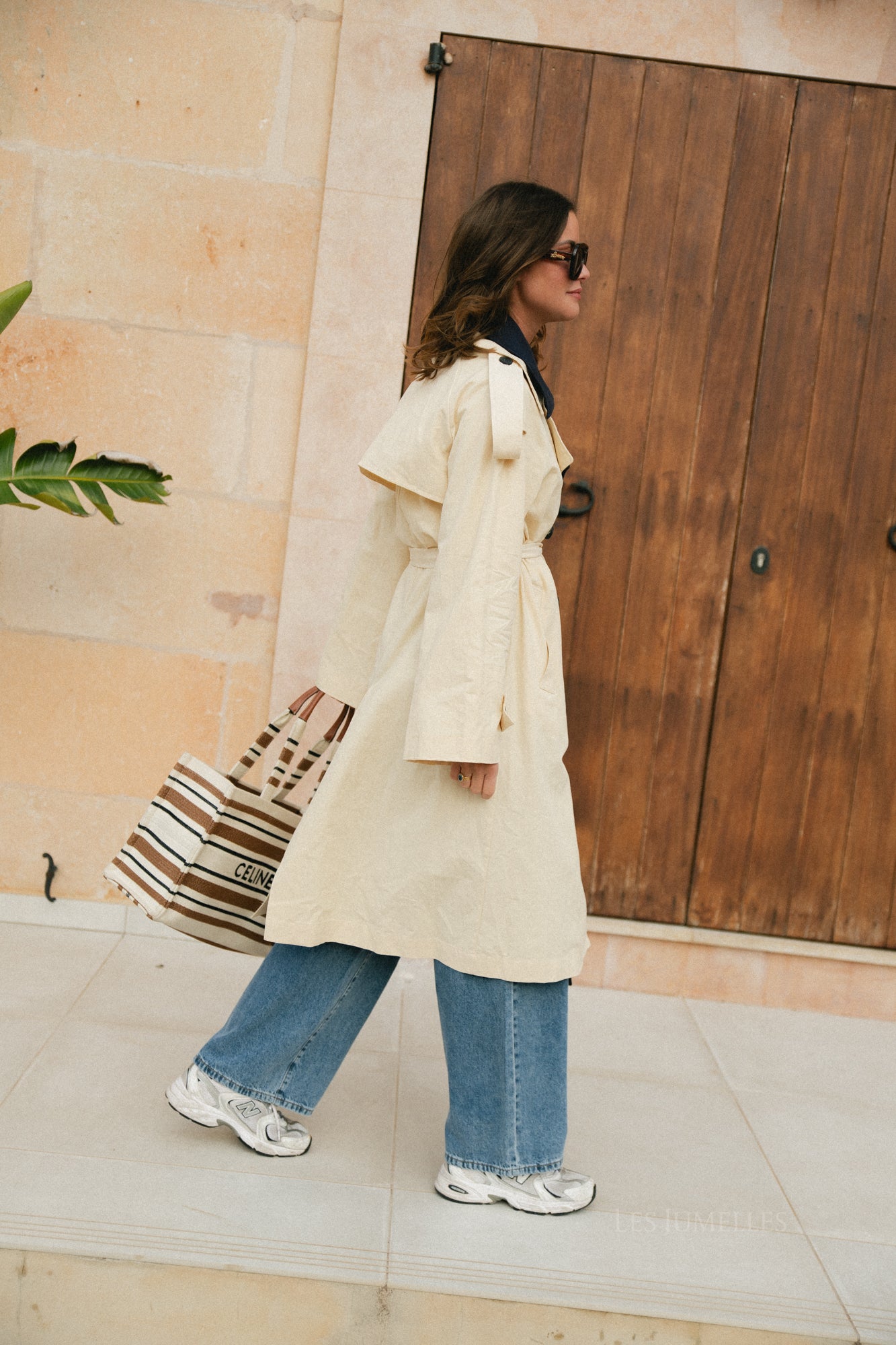 Rosine trenchcoat ecru/navy