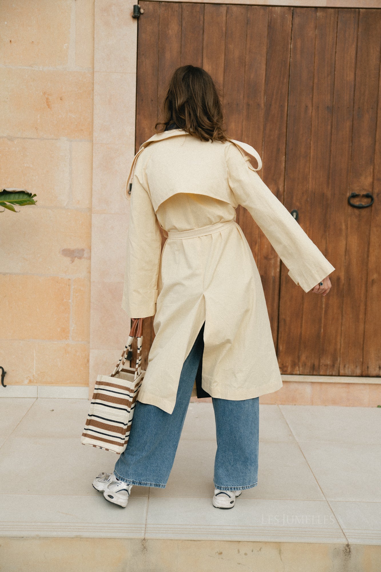 Rosine trenchcoat ecru/navy