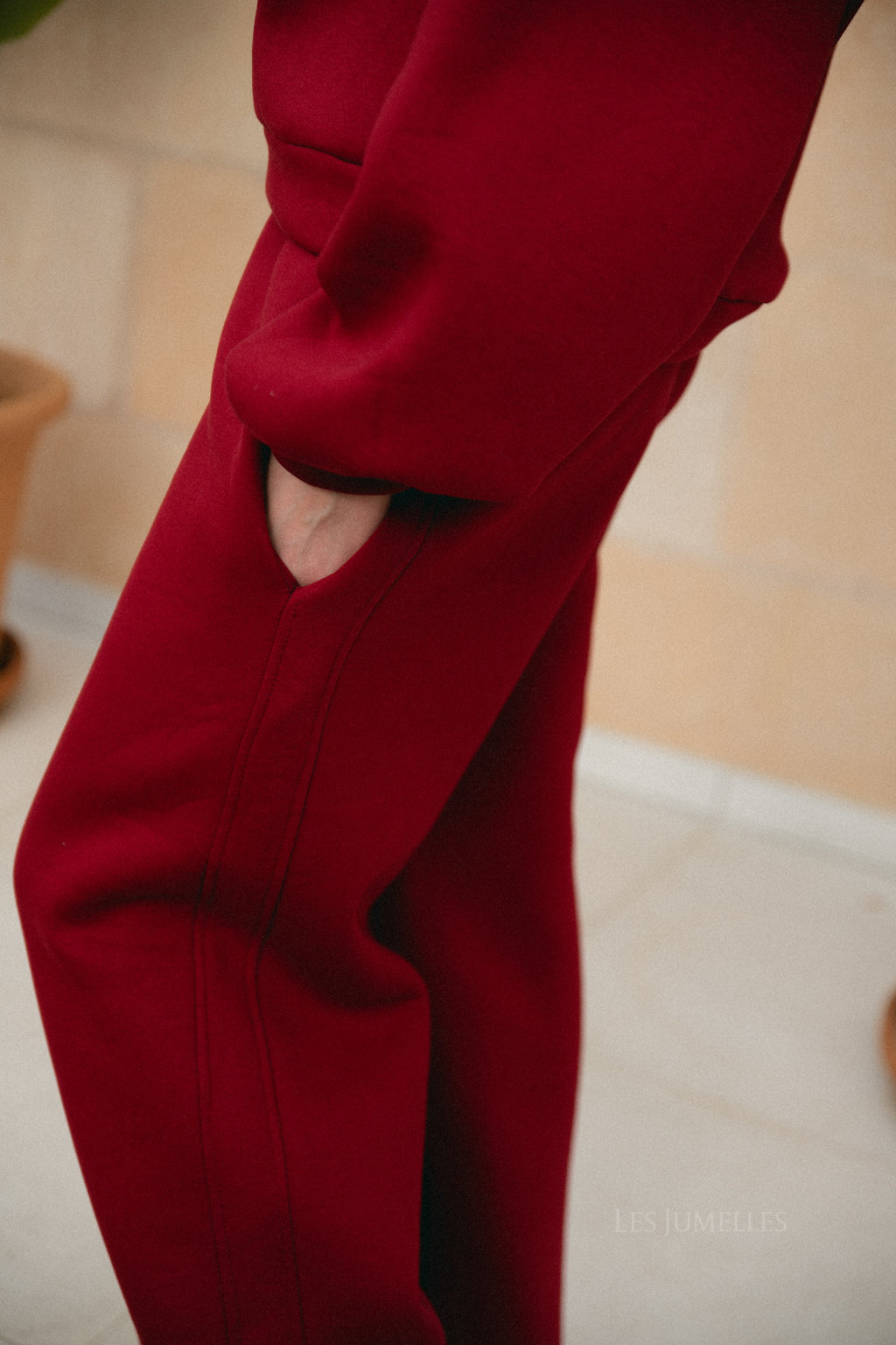 Kyoto broek bordeauxrood