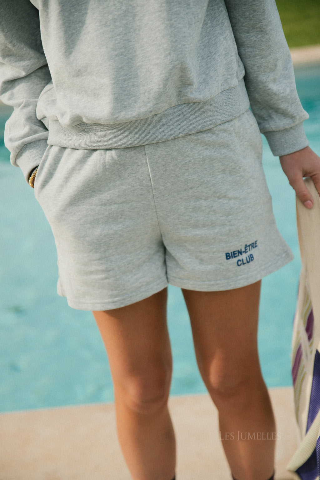 Bien-être club short gris