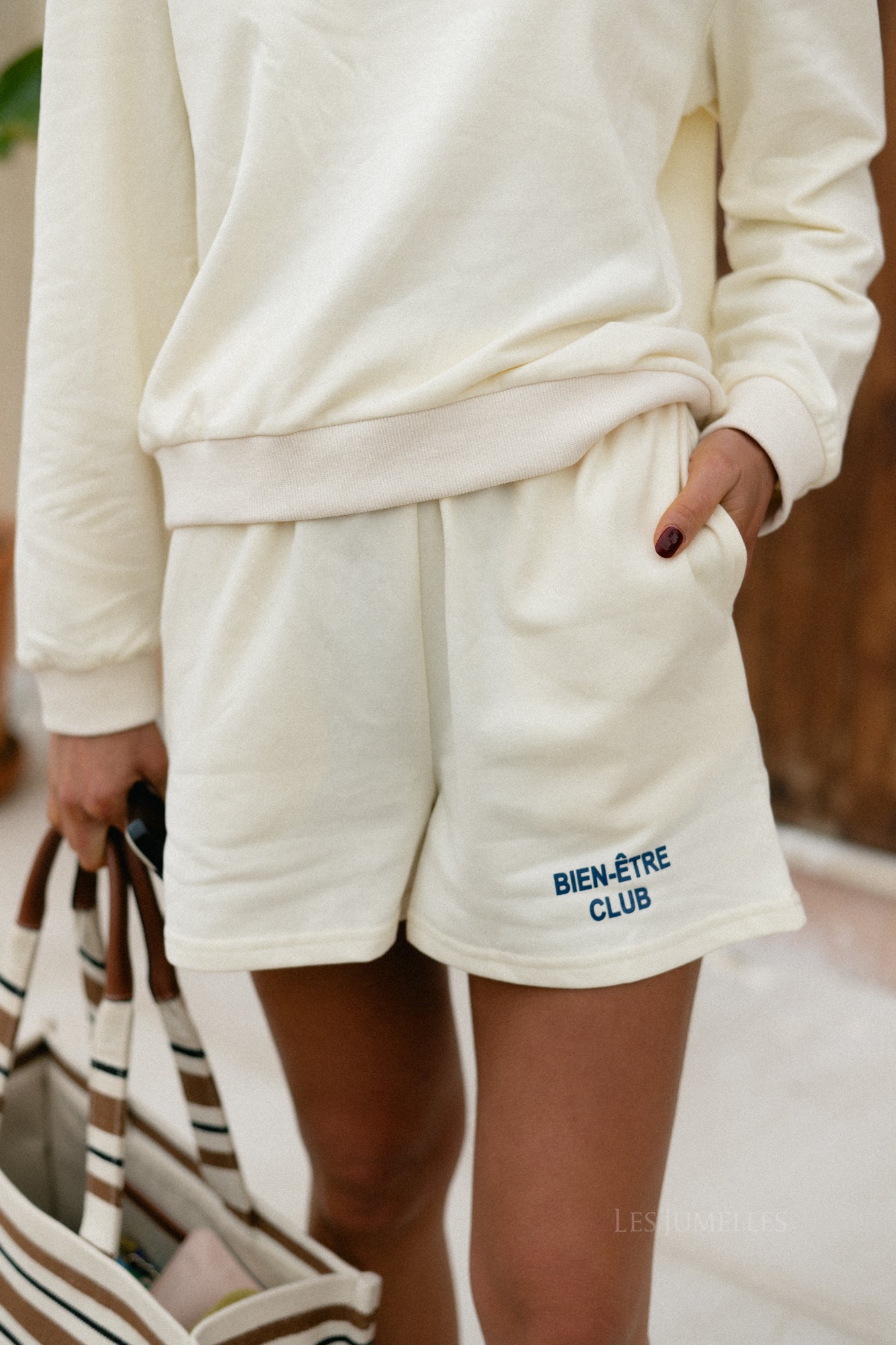 Bien-Être Club Sweatshorts Creme