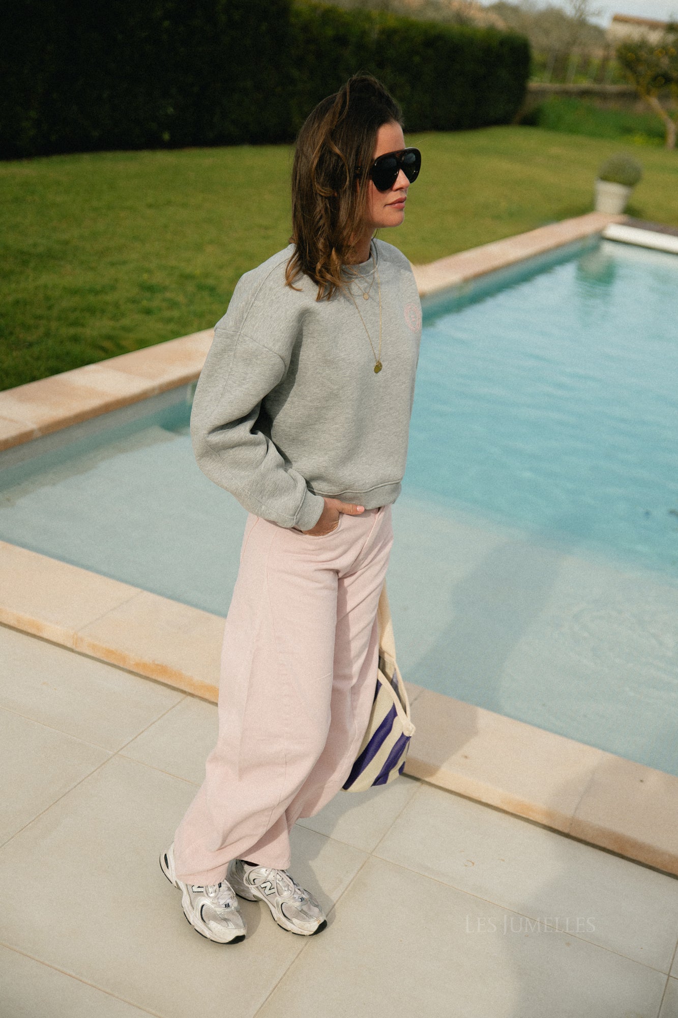 ElinSW Sweatshirt grau meliert – Beach Club