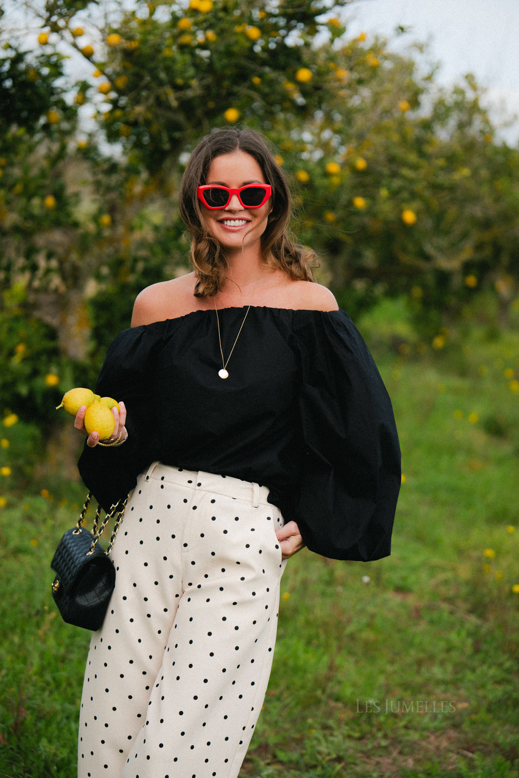 Chemisier à épaules dénudées Fran noir