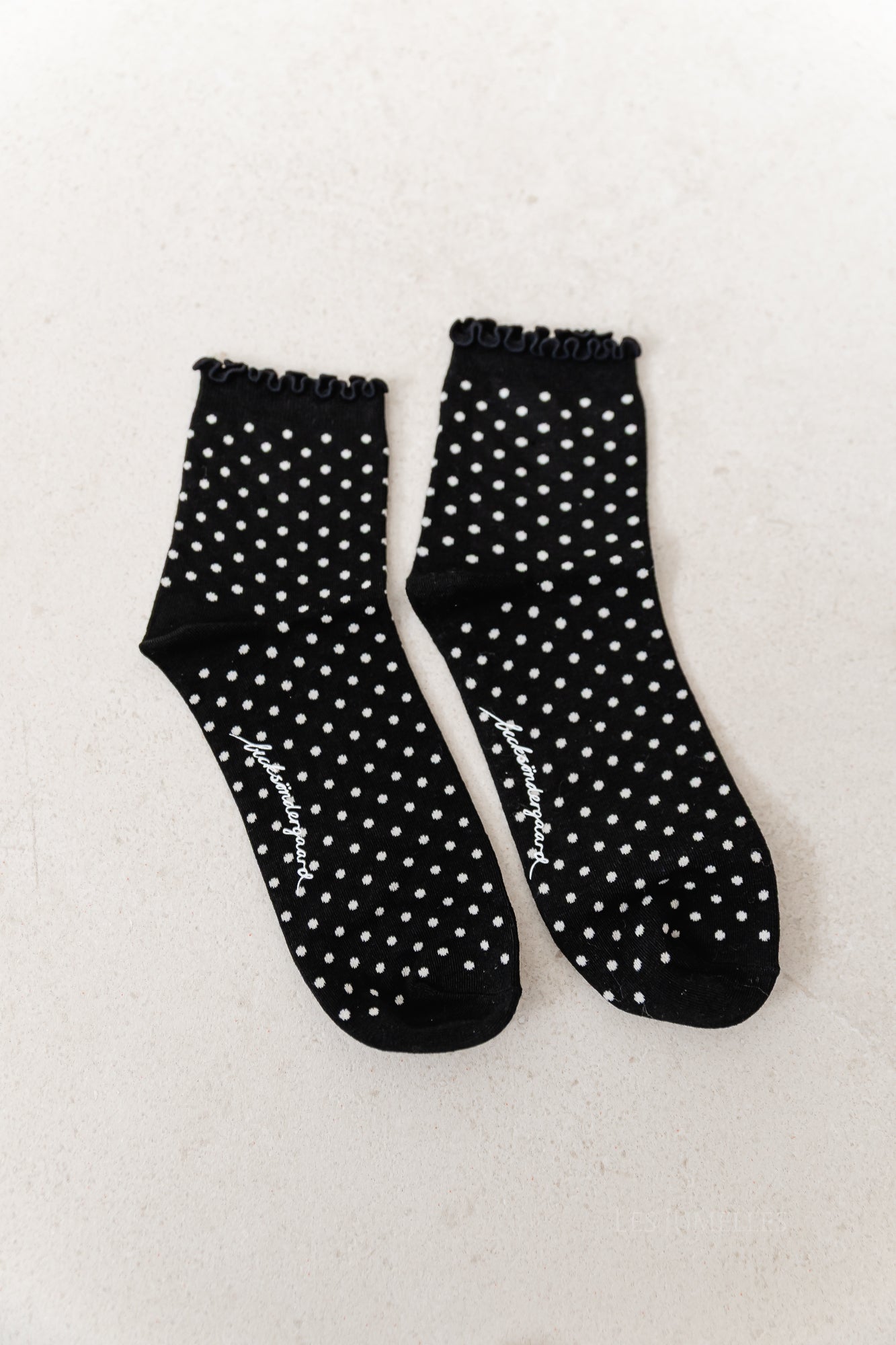 Dotted Frilla short sock black