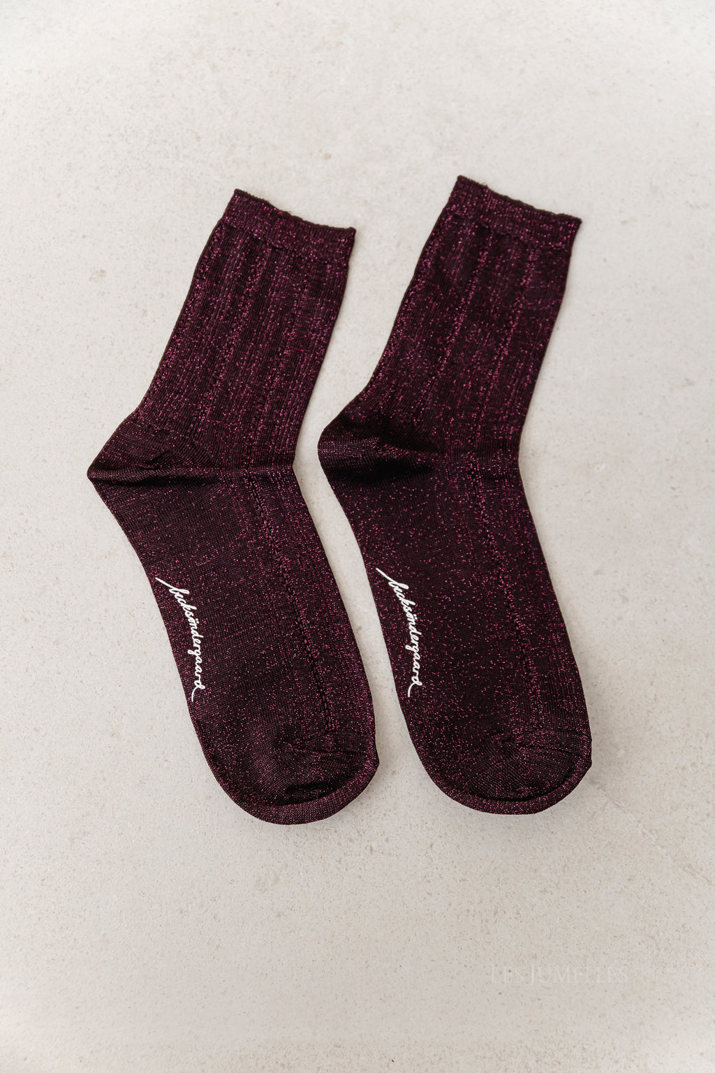 Glitter Drake socks fig red