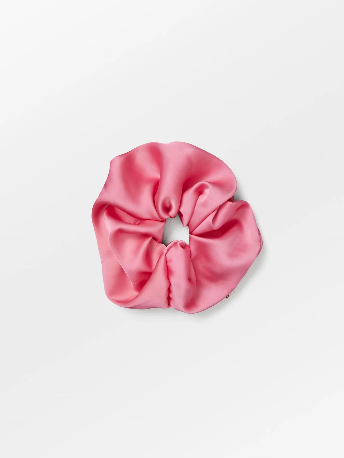 Solid thick satin scrunchie hot pink