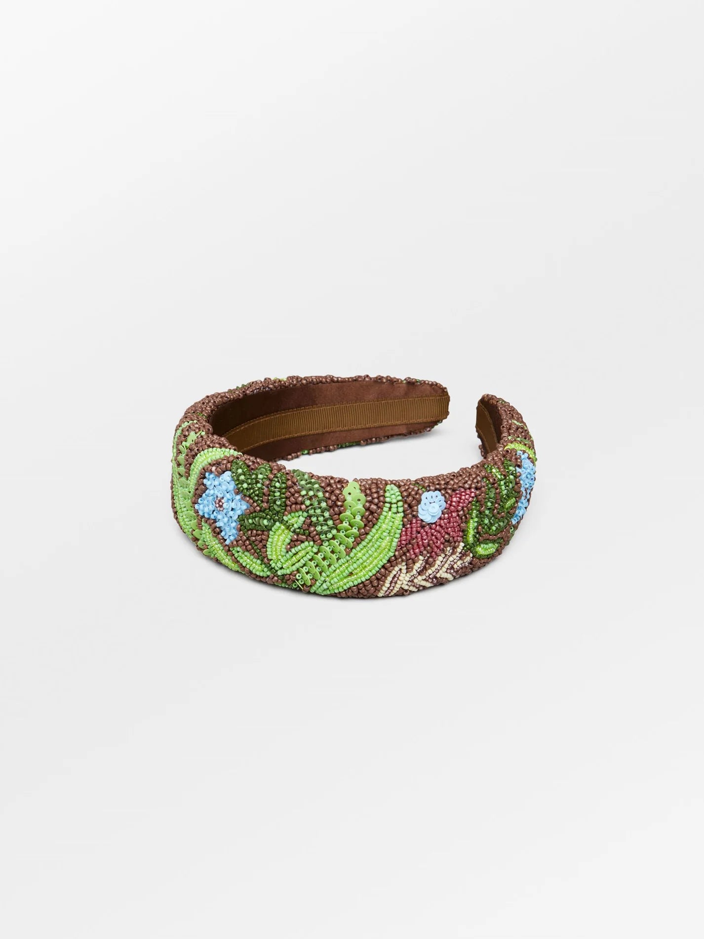 Tropica wide beaded hairbrace partridge brown