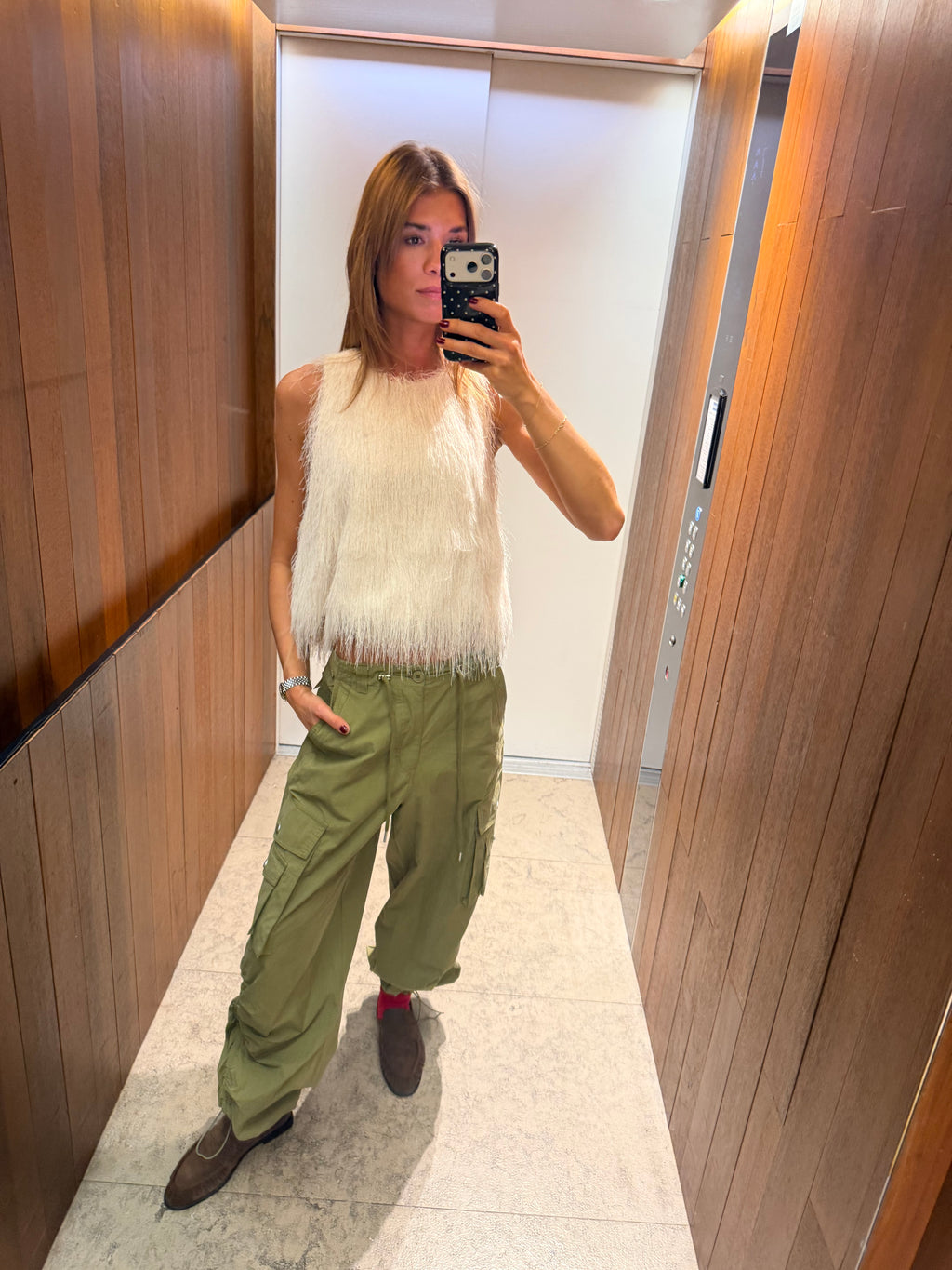 YASFrikke SL fringe top pristine