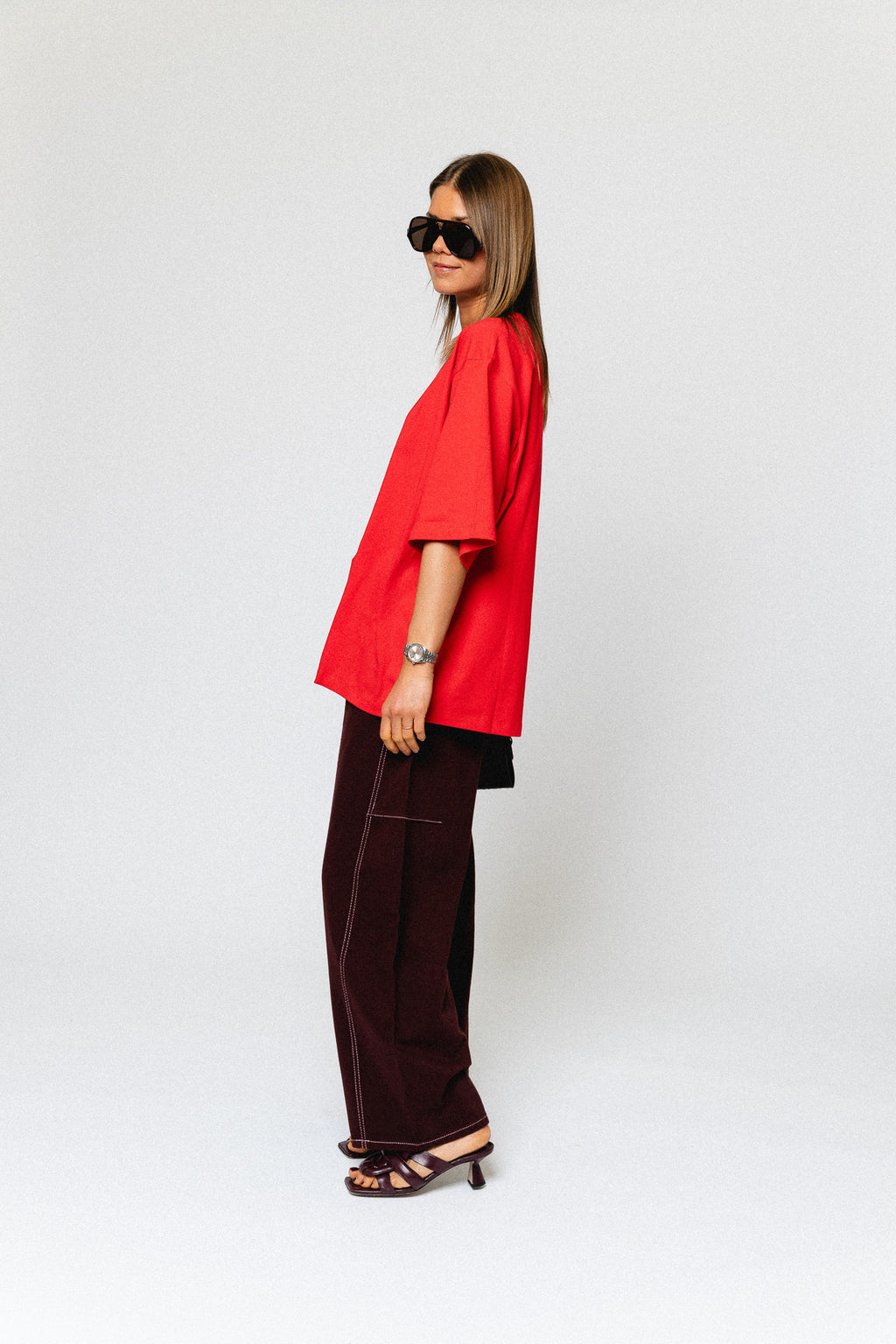 Willow denim pants plum