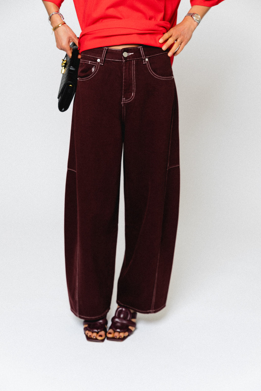 Willow denim pants plum