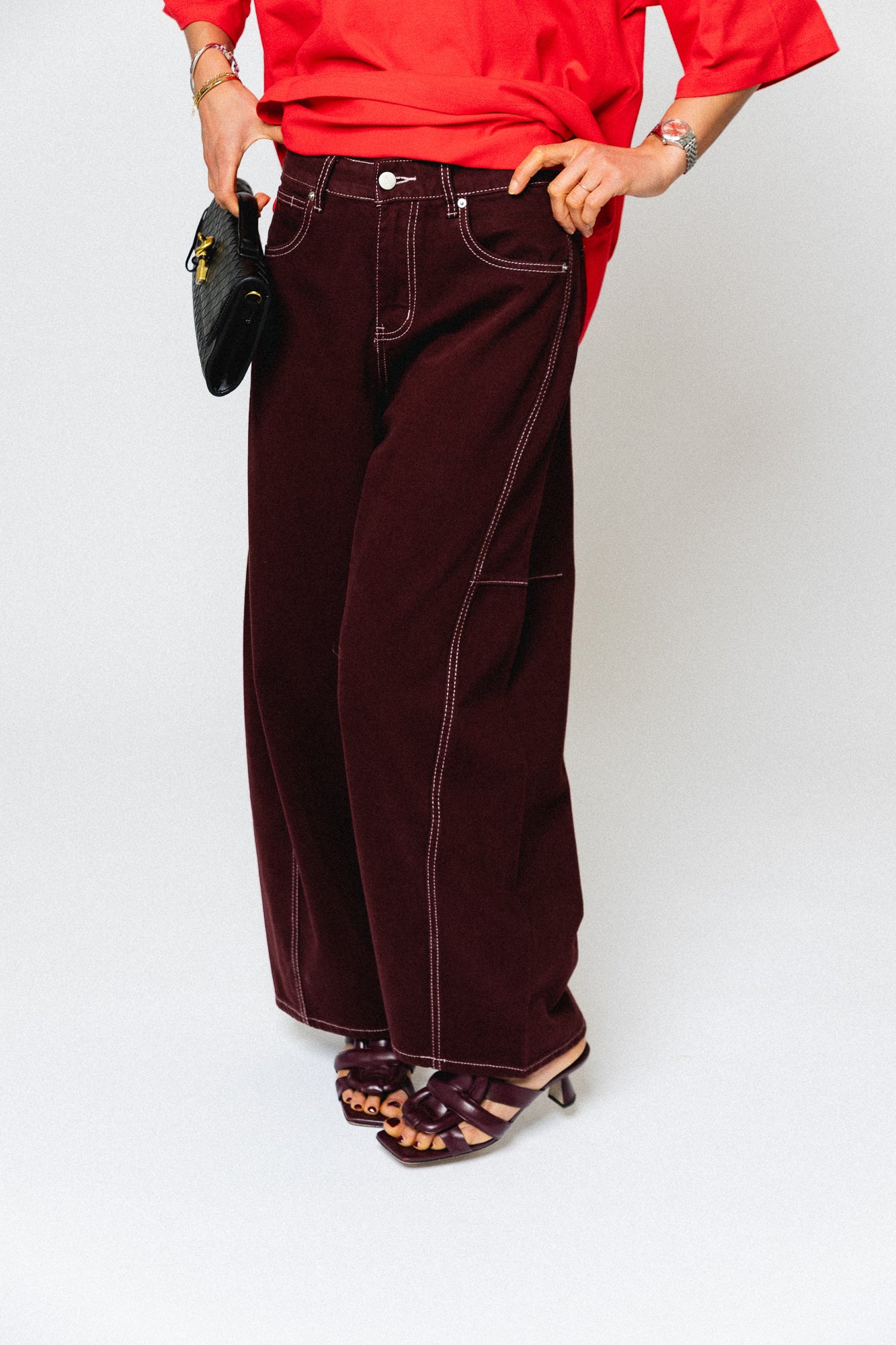 Willow denim pants plum