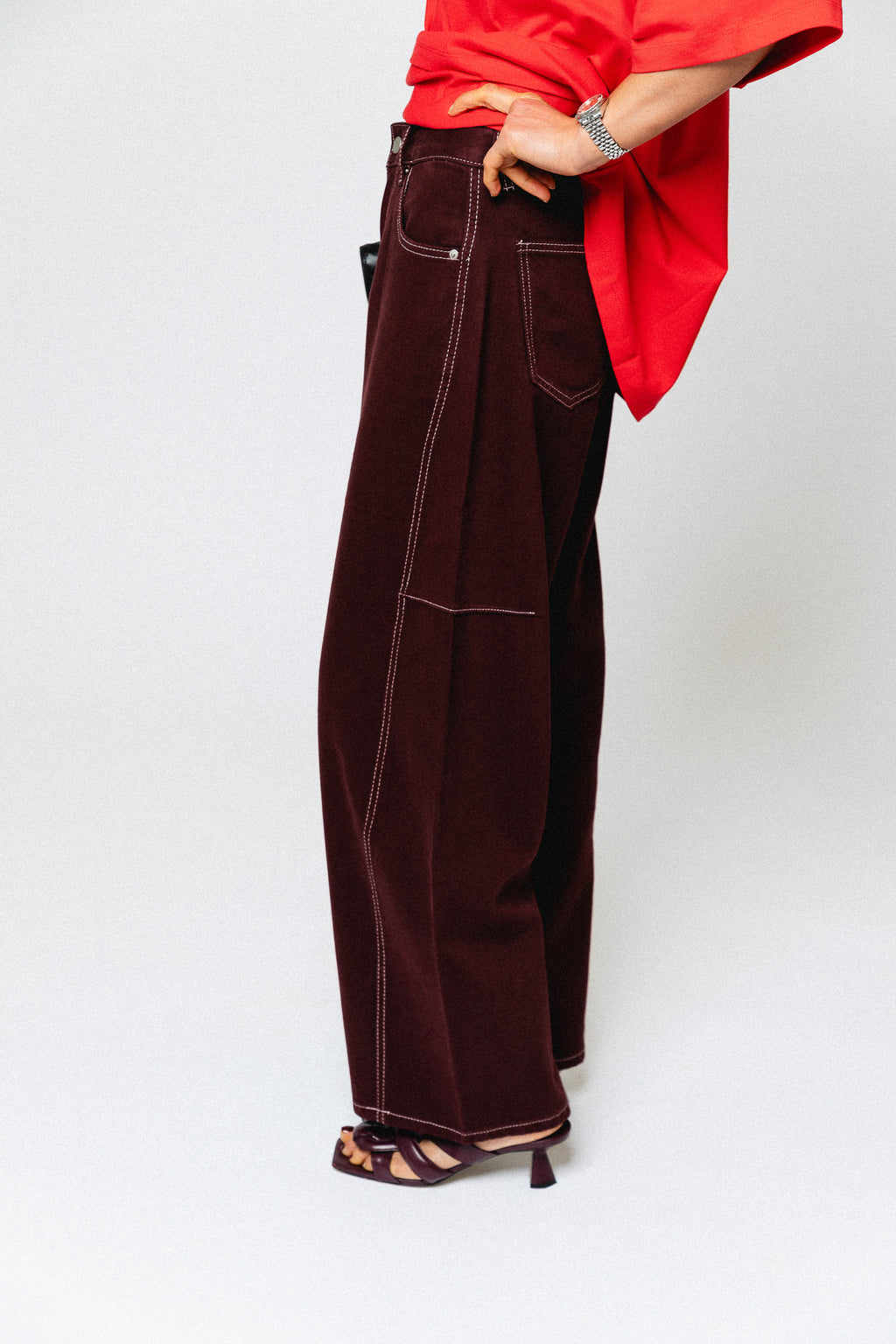 Willow denim pants plum