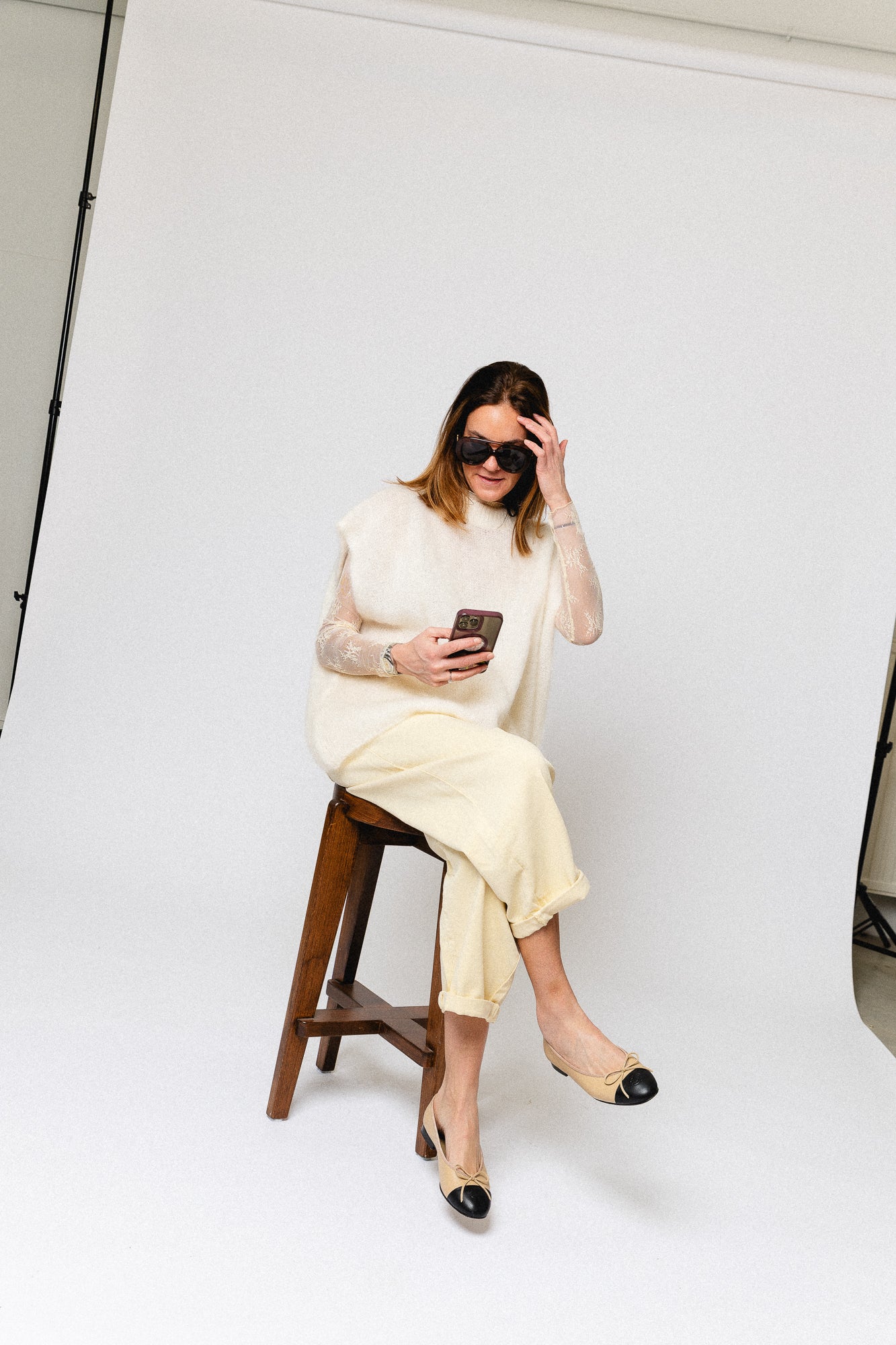 Indy SL mohair jumper ecru