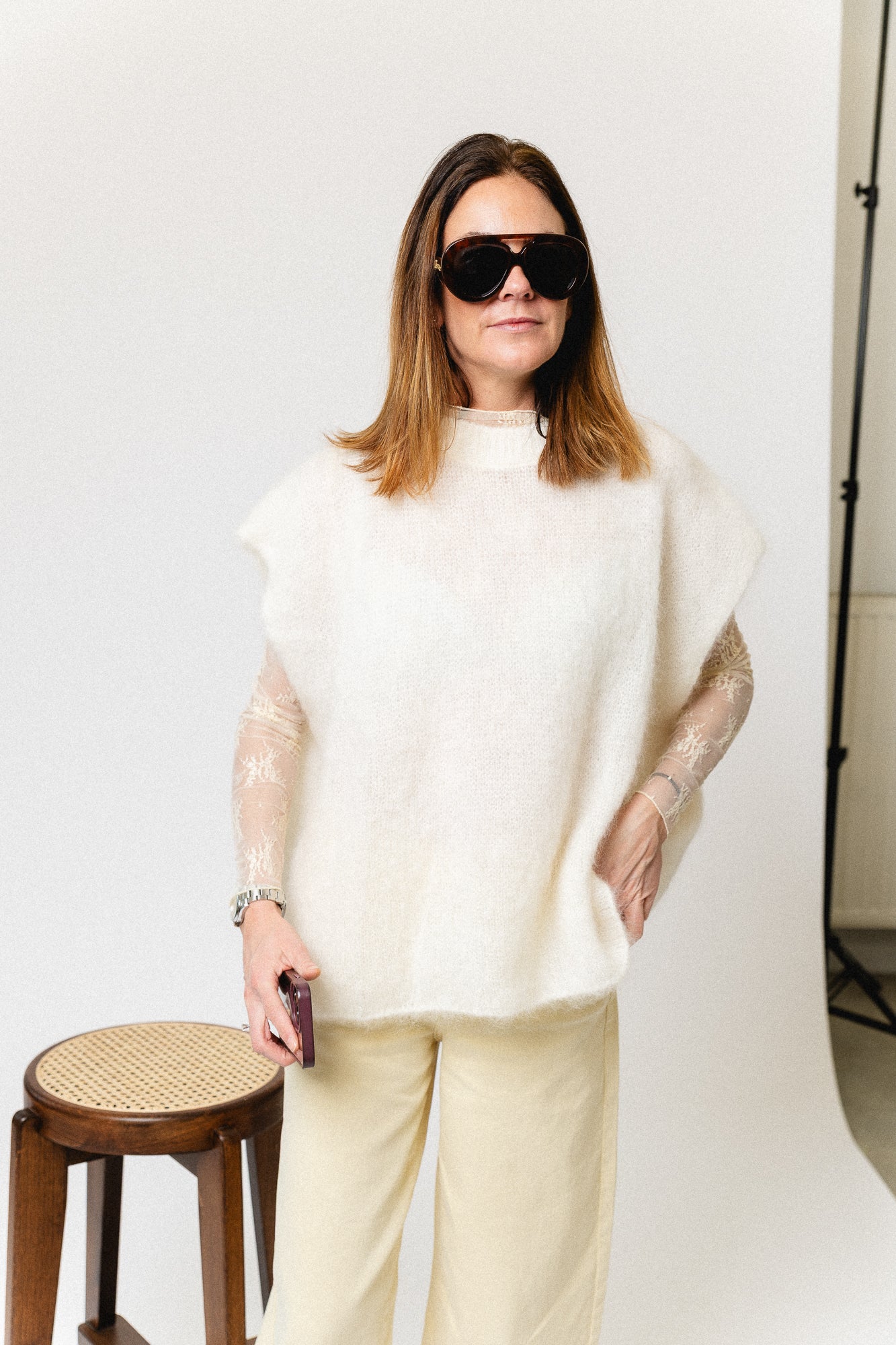 Indy SL mohair jumper ecru