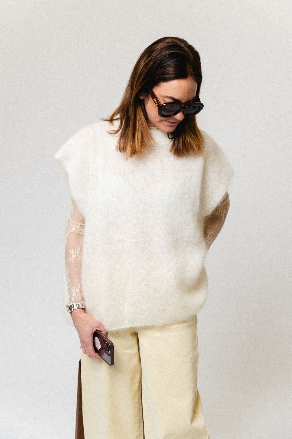 Indy SL mohair jumper ecru