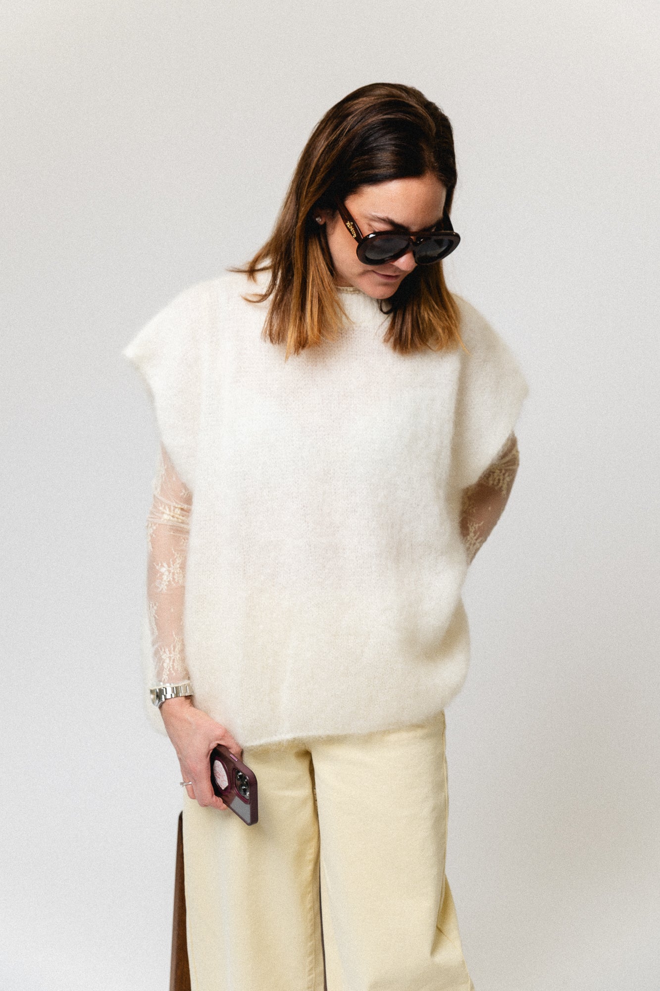 Indy SL mohair jumper ecru