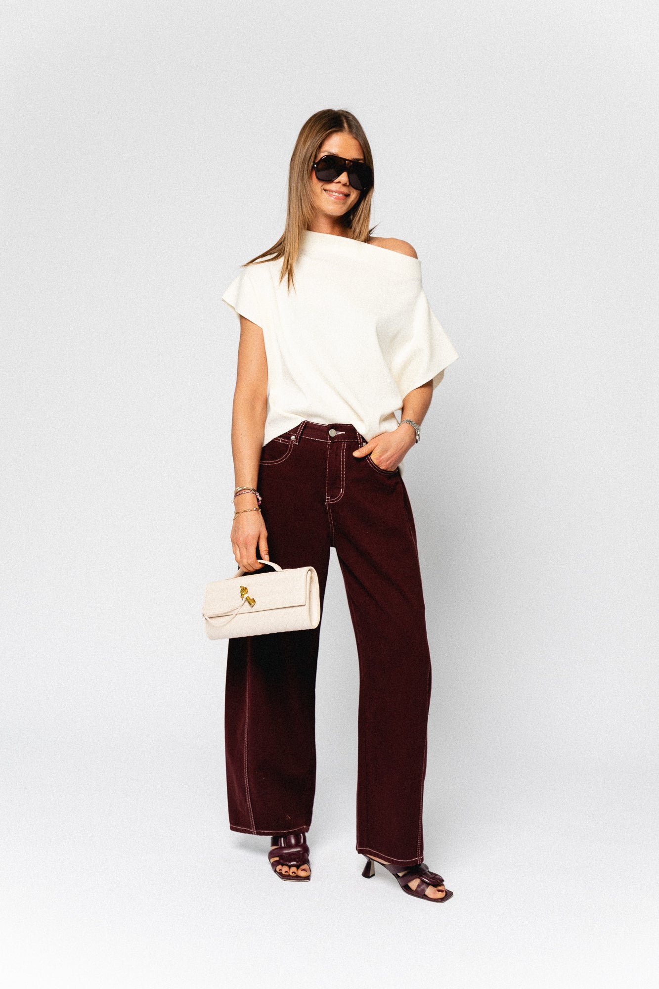 Aimee knitted top cream