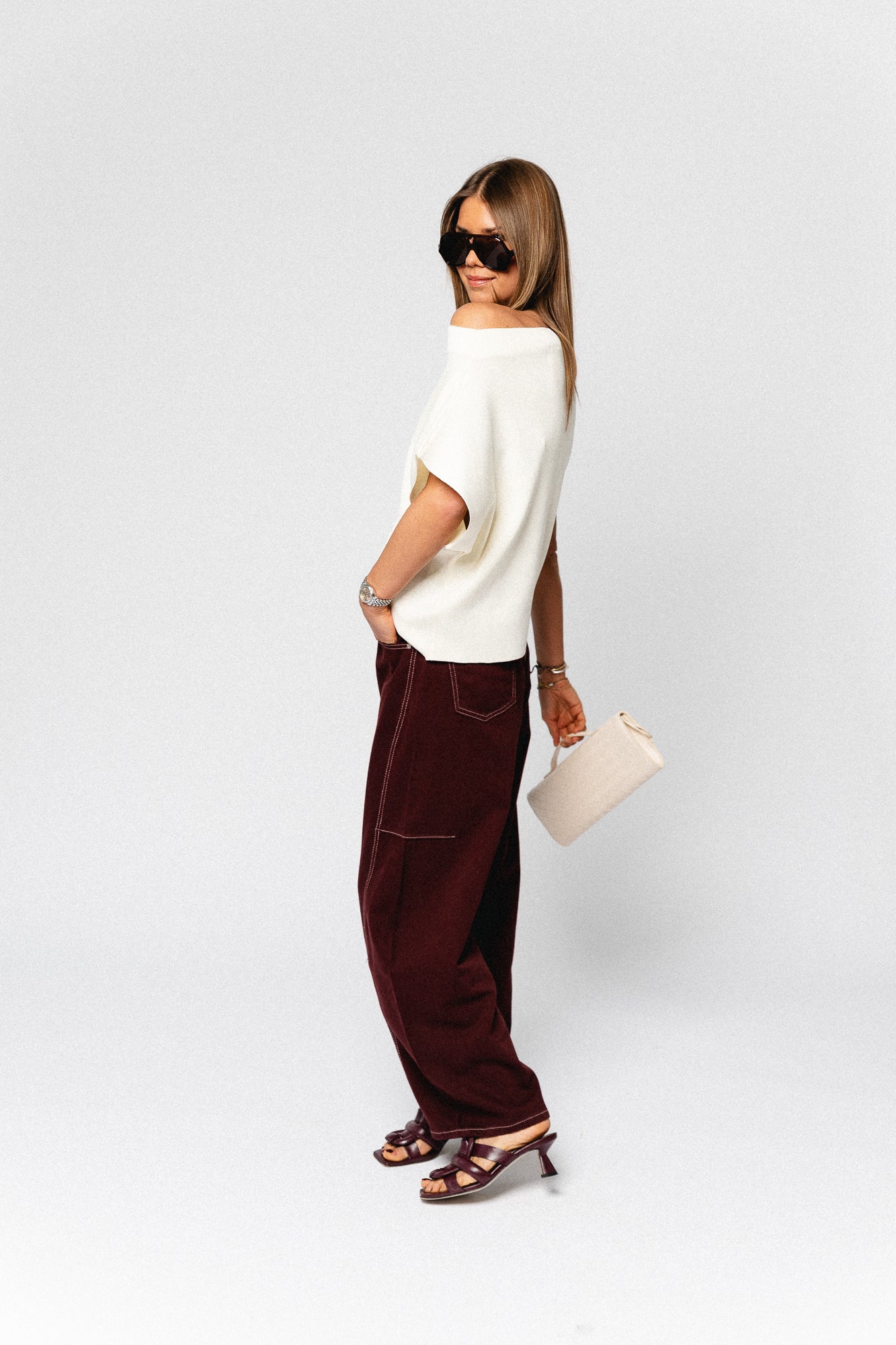 Aimee knitted top cream