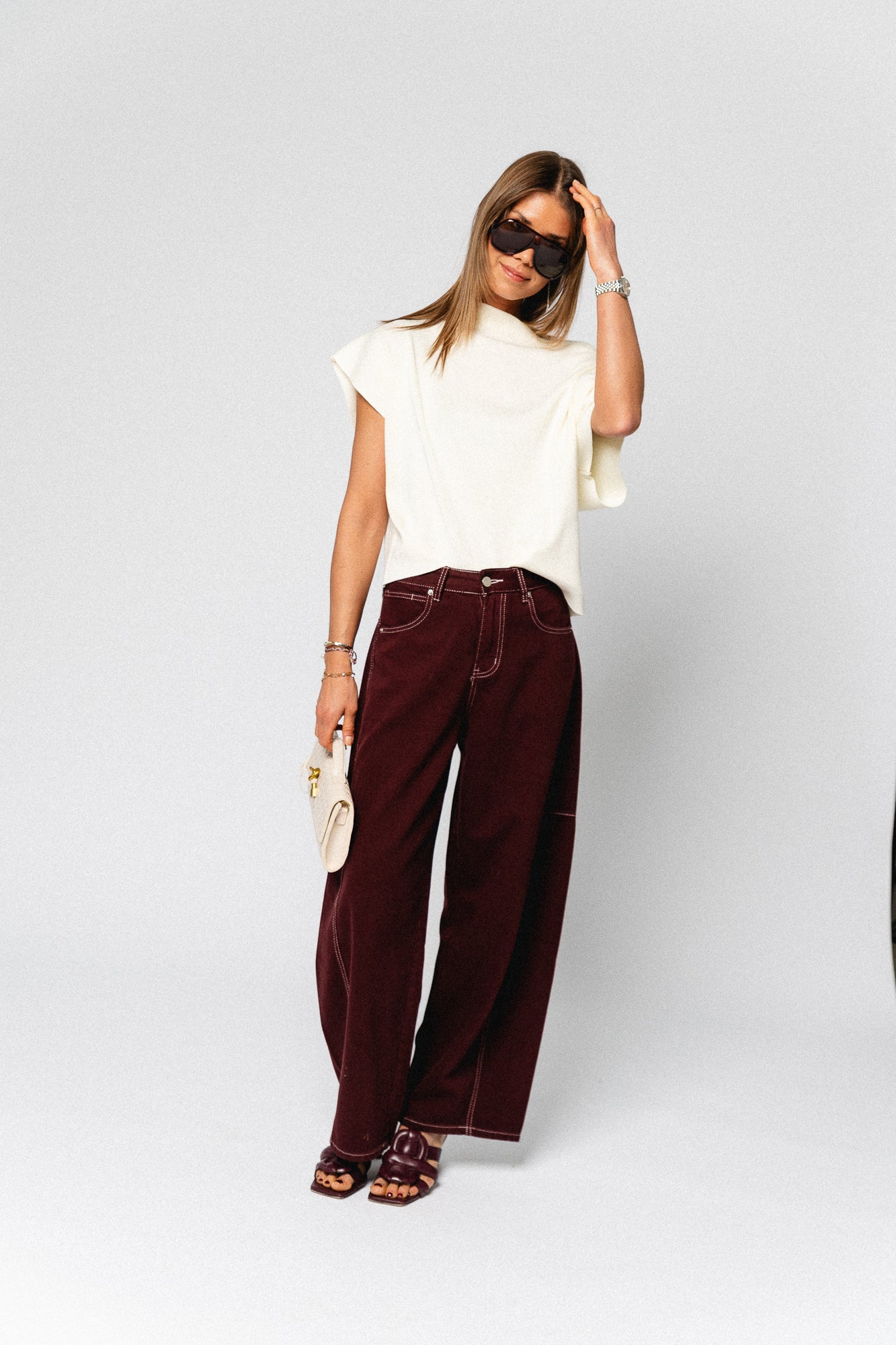 Aimee knitted top cream