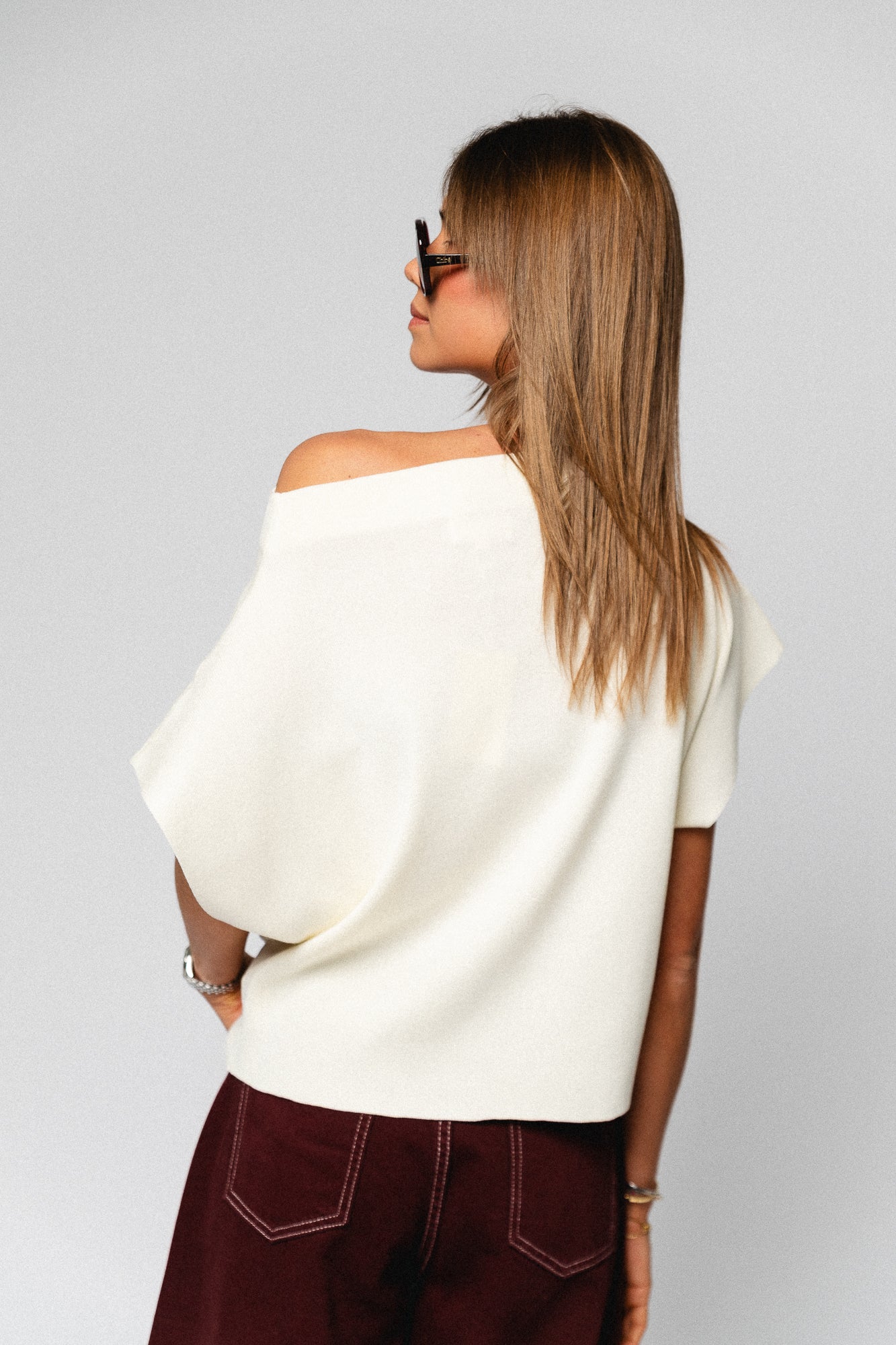 Aimee knitted top cream