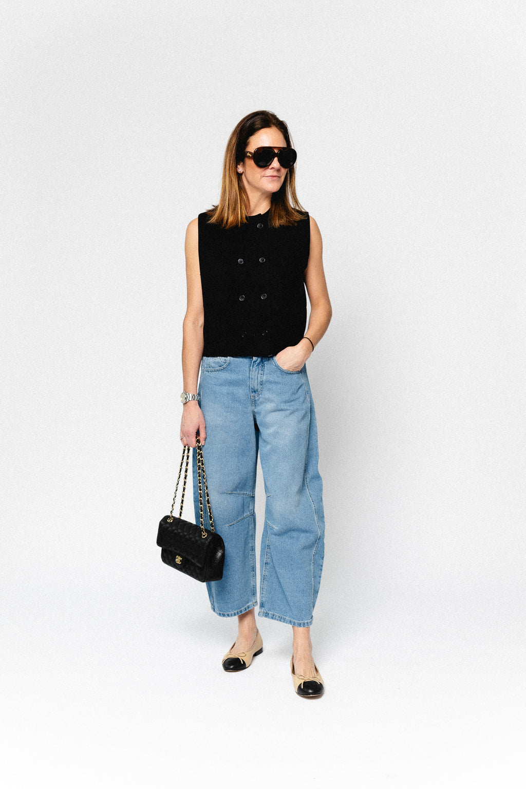 Vaya knit vest black