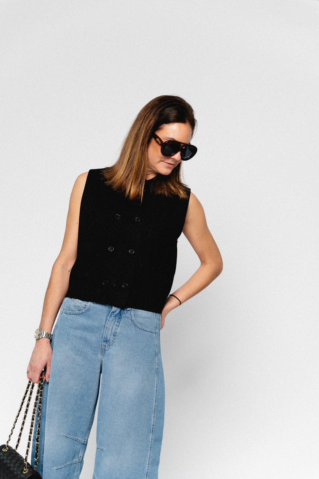 Vaya knit vest black