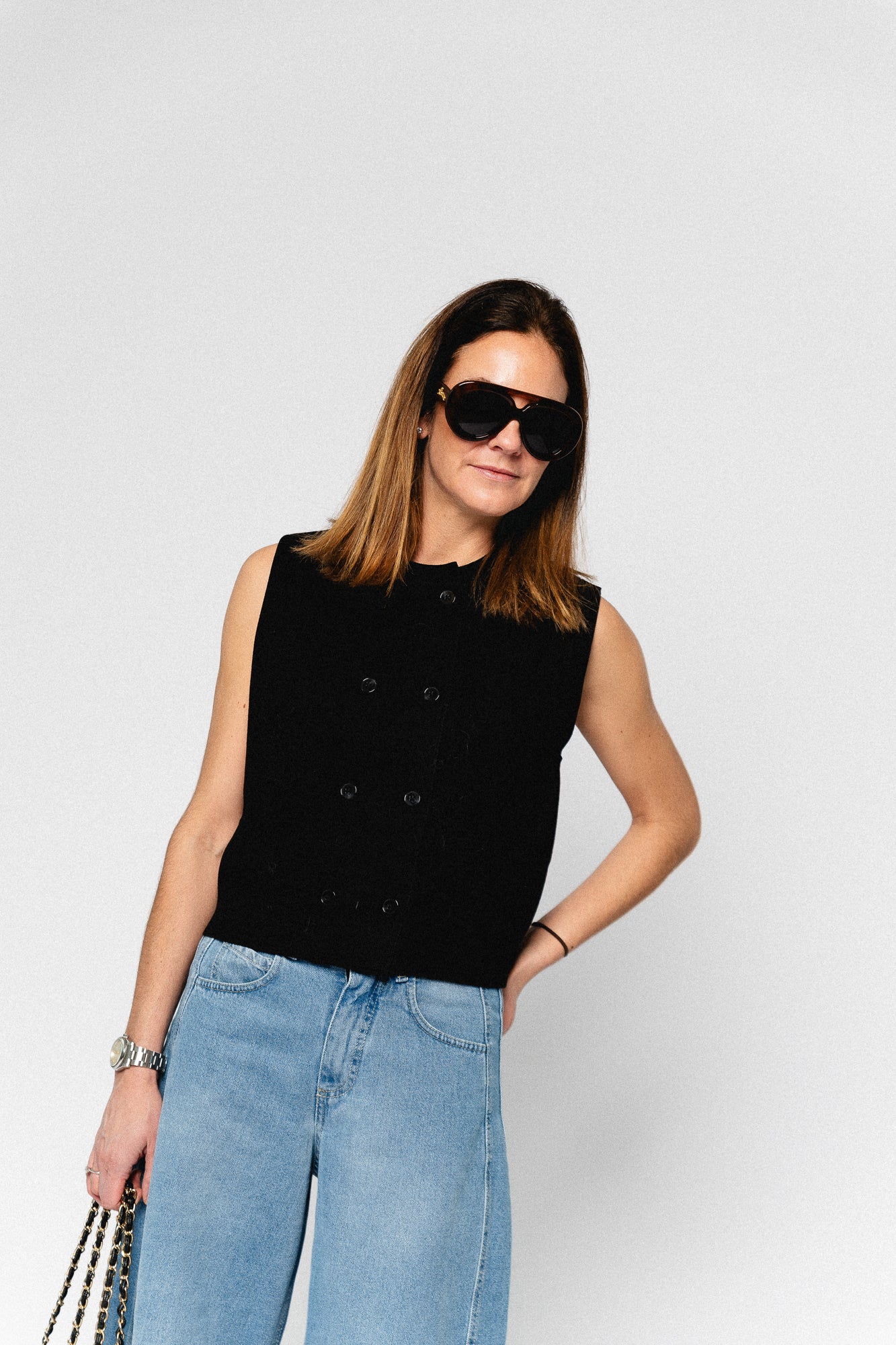 Vaya knit vest black