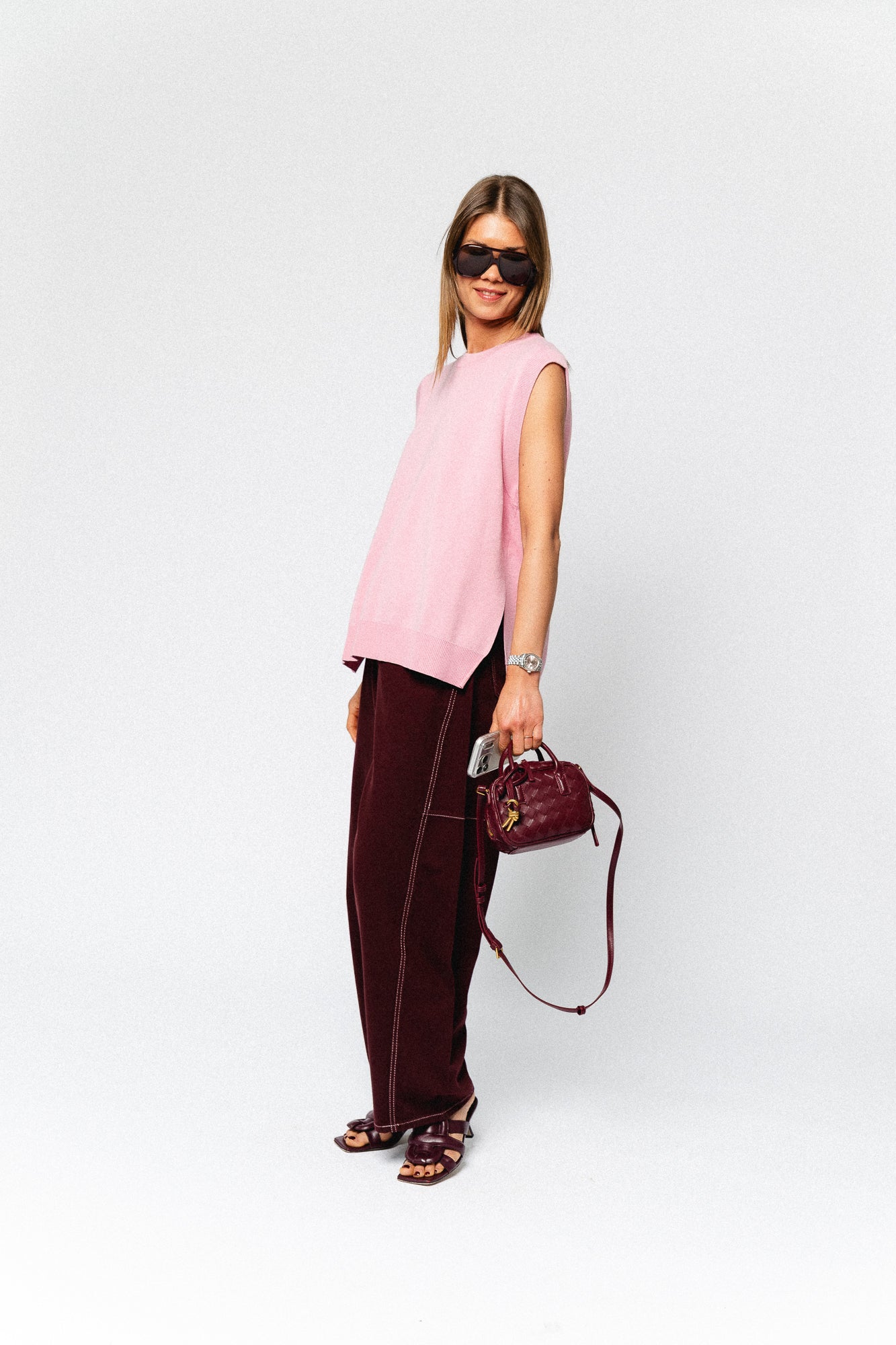 Thanya vest cameo pink