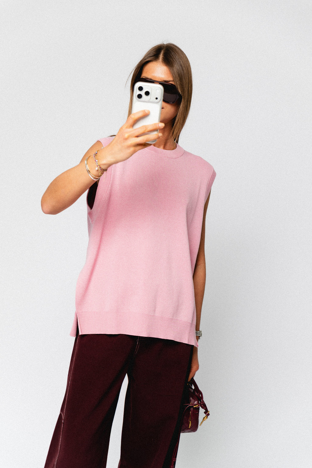 Thanya vest cameo pink