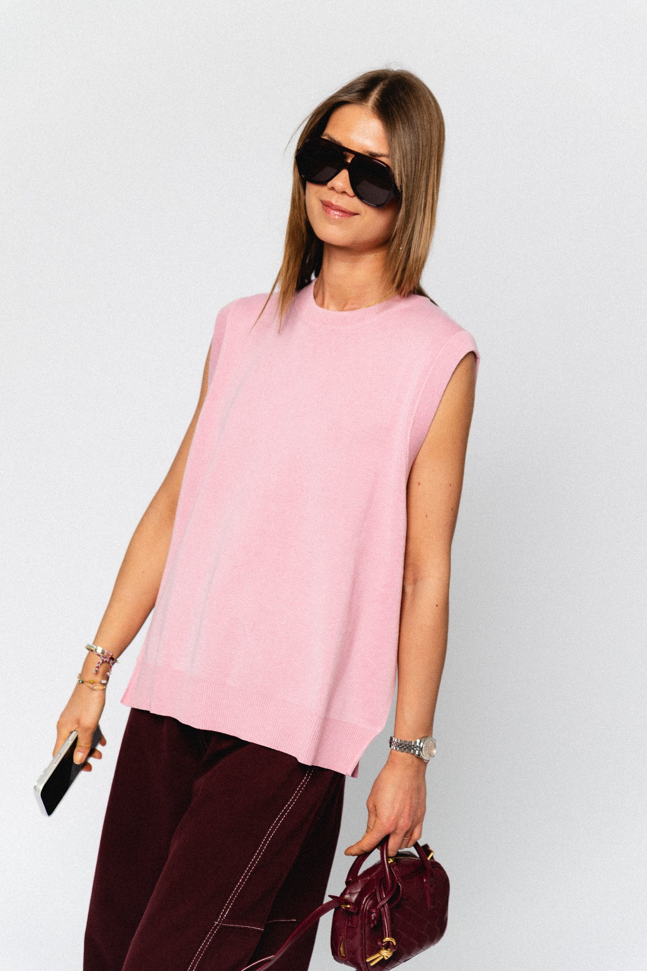 Thanya vest cameo pink