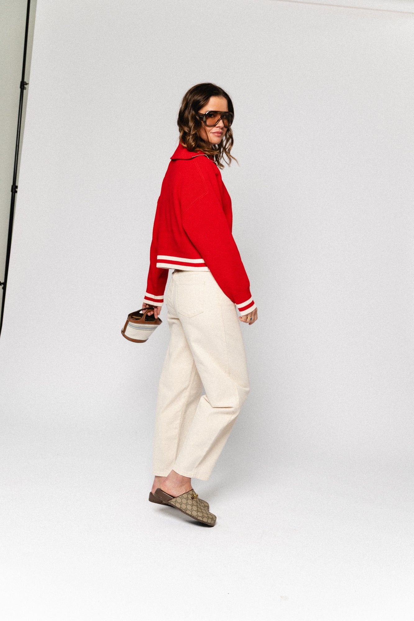 Lucila cardigan red wash