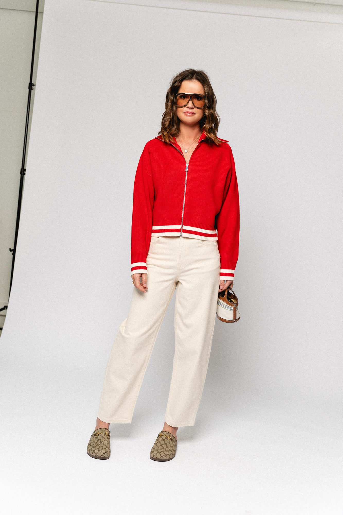 Lucila cardigan red wash