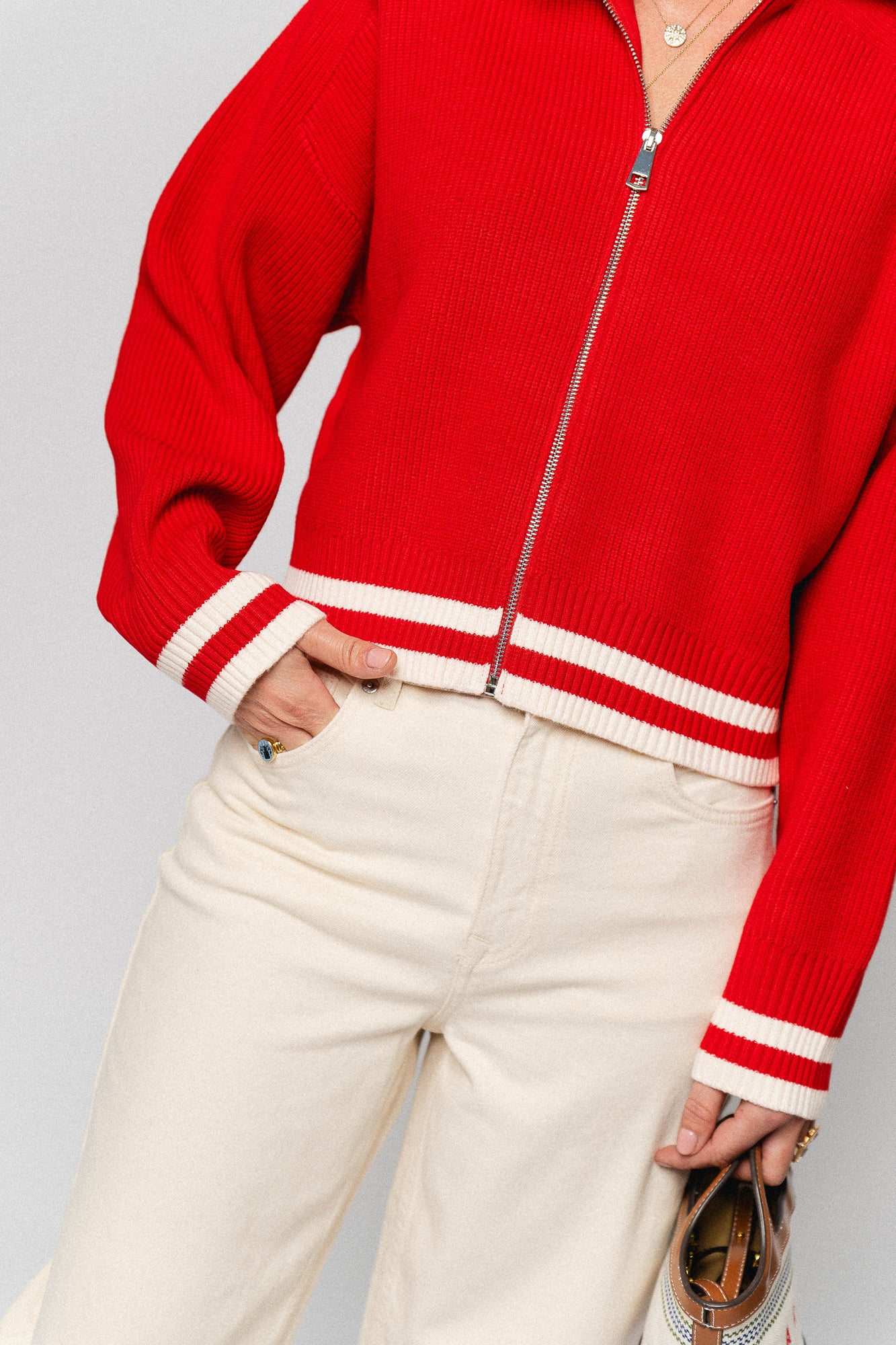 Lucila cardigan red wash