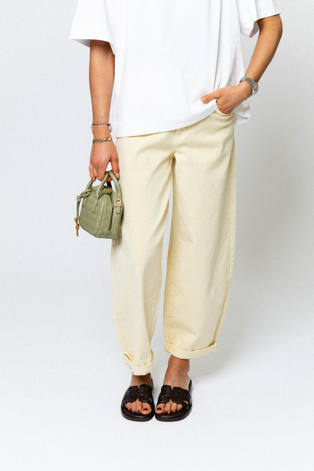 Maurelle balloon fit jeans butter yellow