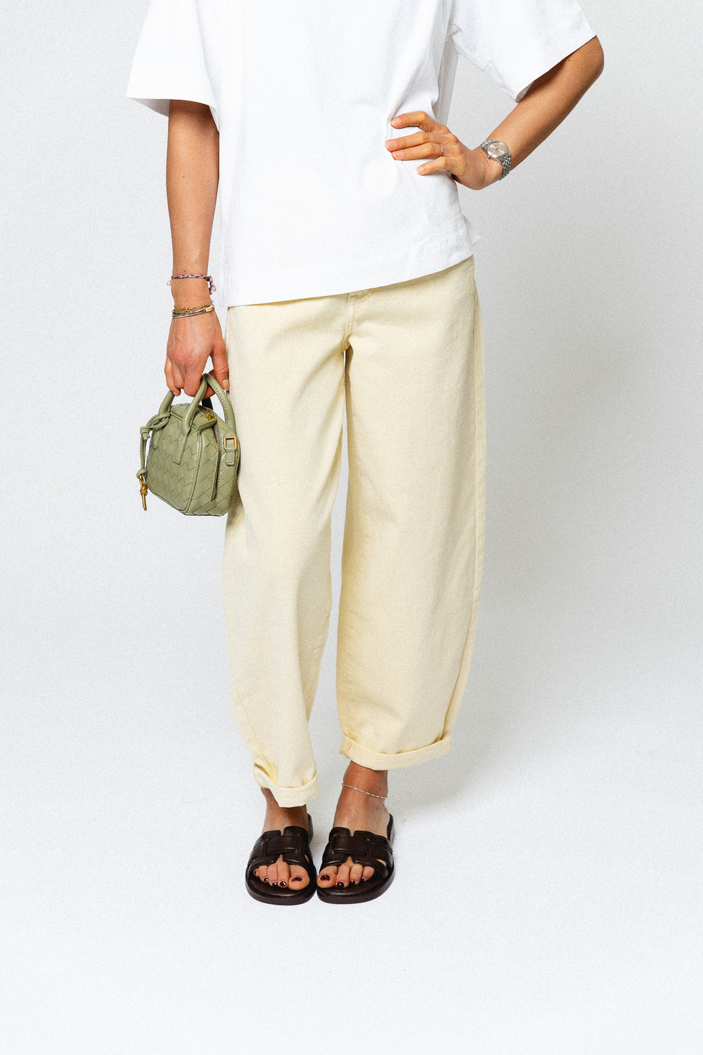 Maurelle balloon fit jeans butter yellow