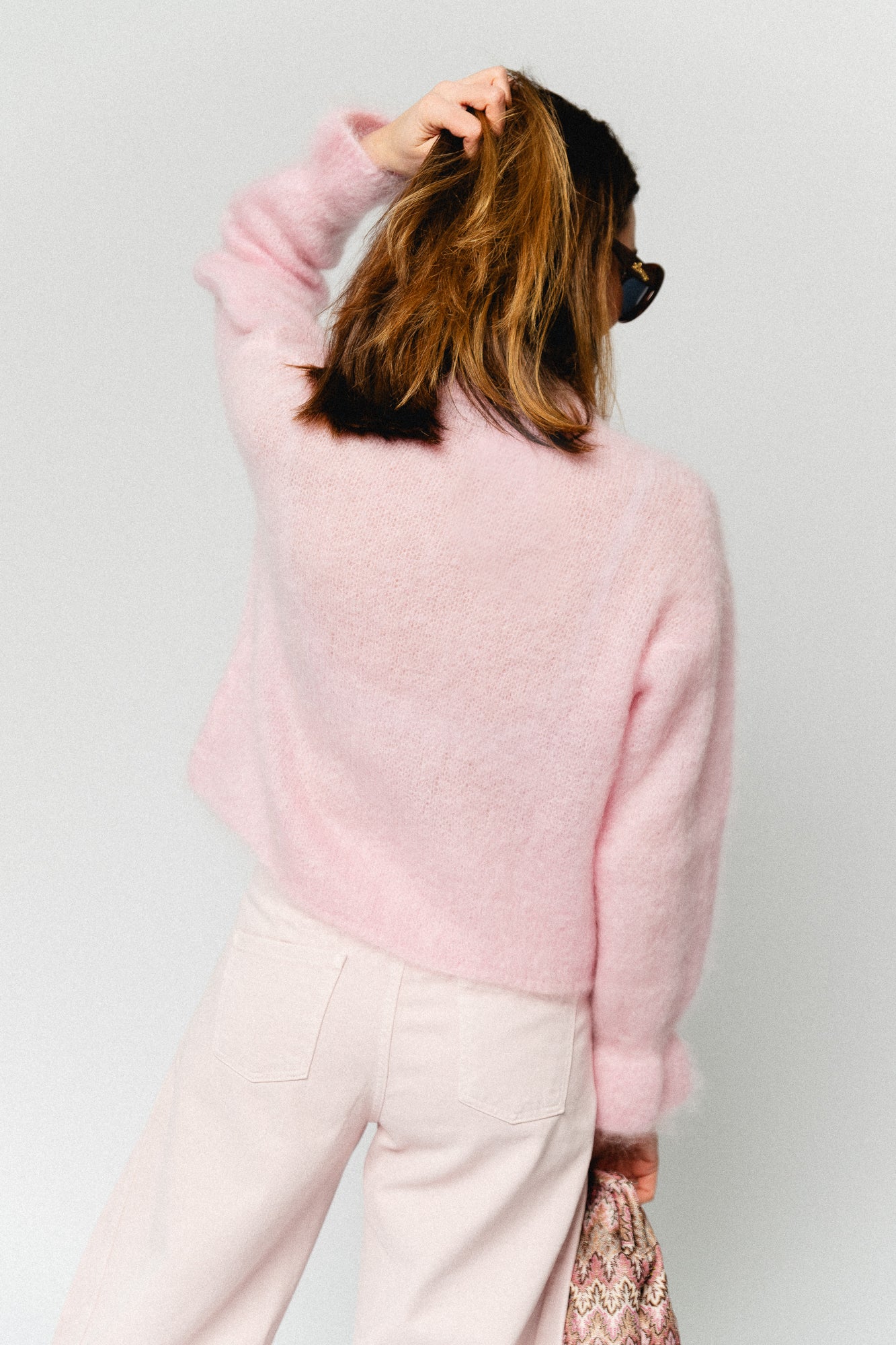 Clara mohair jumper baby pink