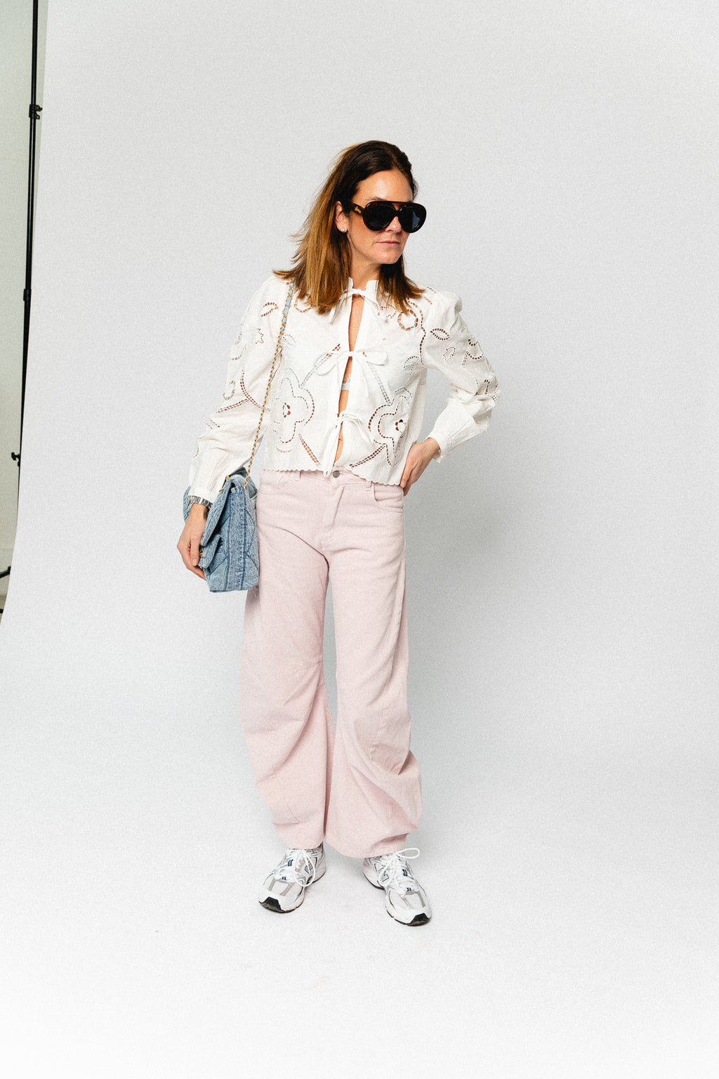 ROUCarinL/S O-neck top cloud dancer