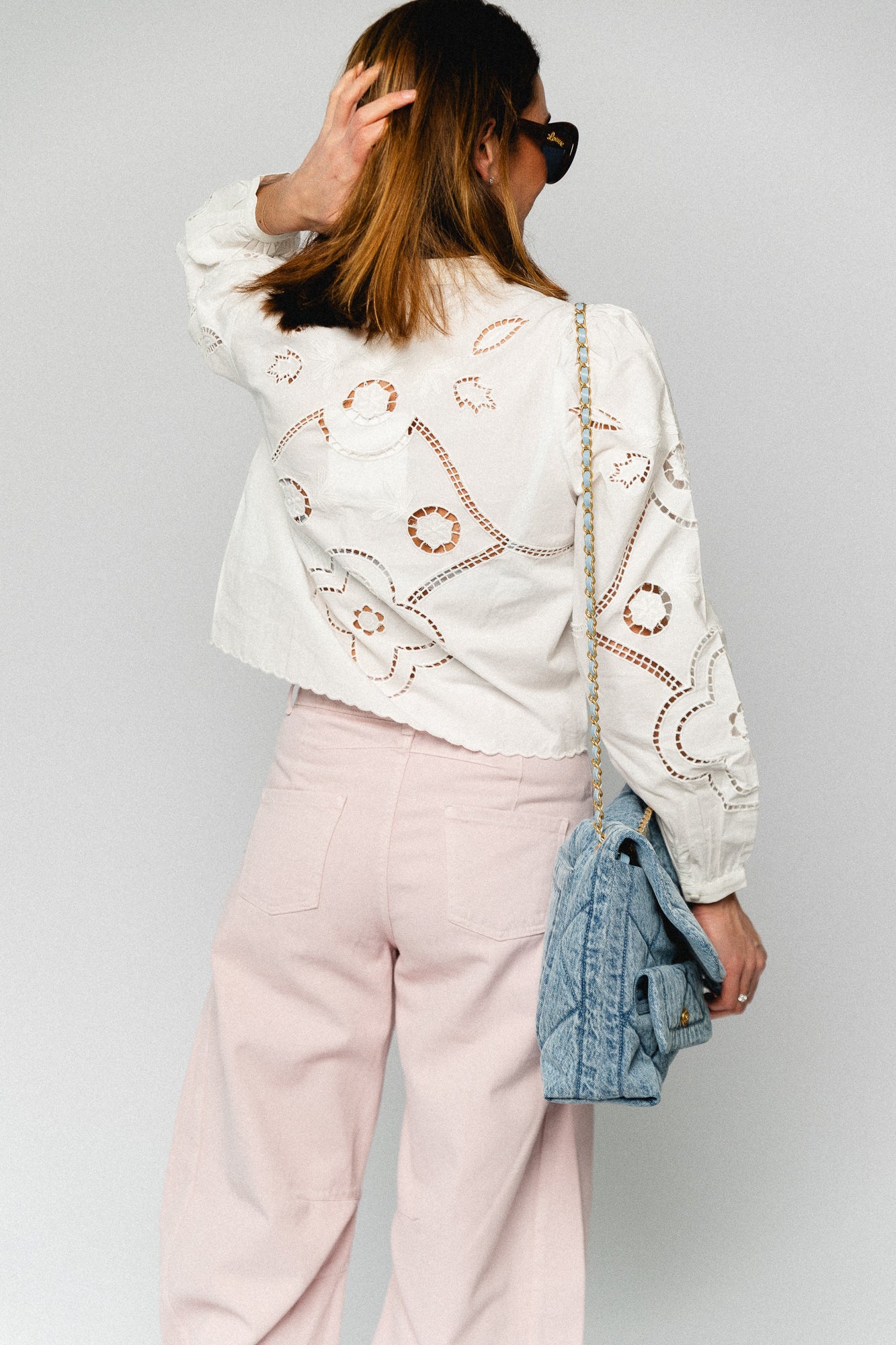 ROUCarinL/S O-neck top cloud dancer