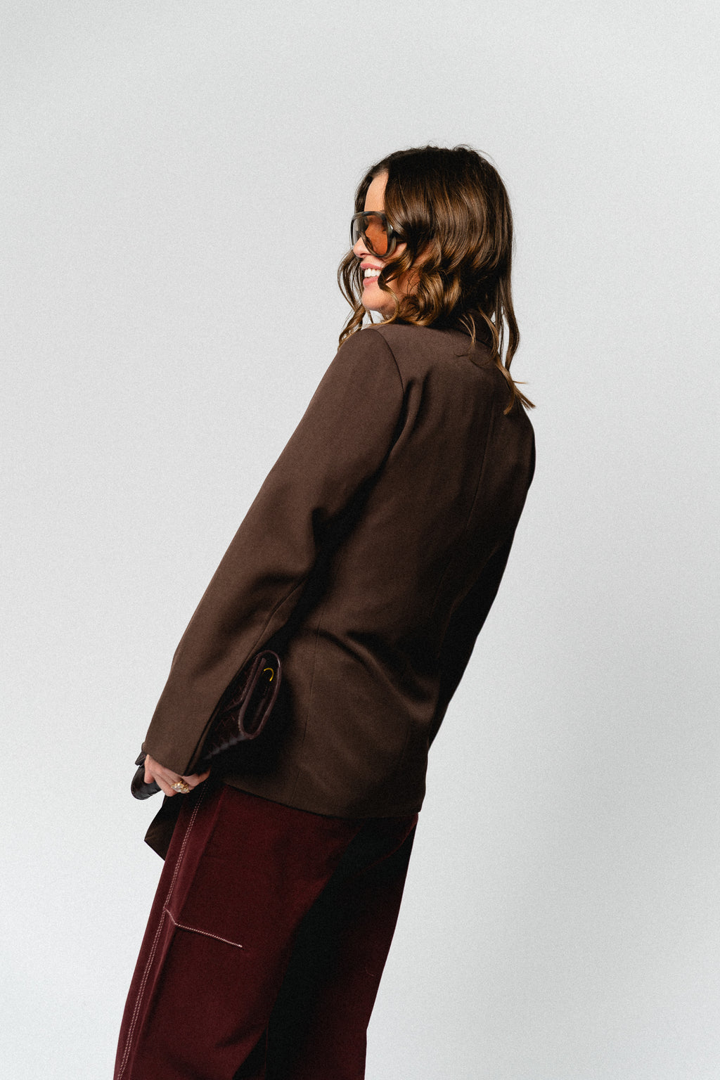 Nova tied blazer hot chocolate