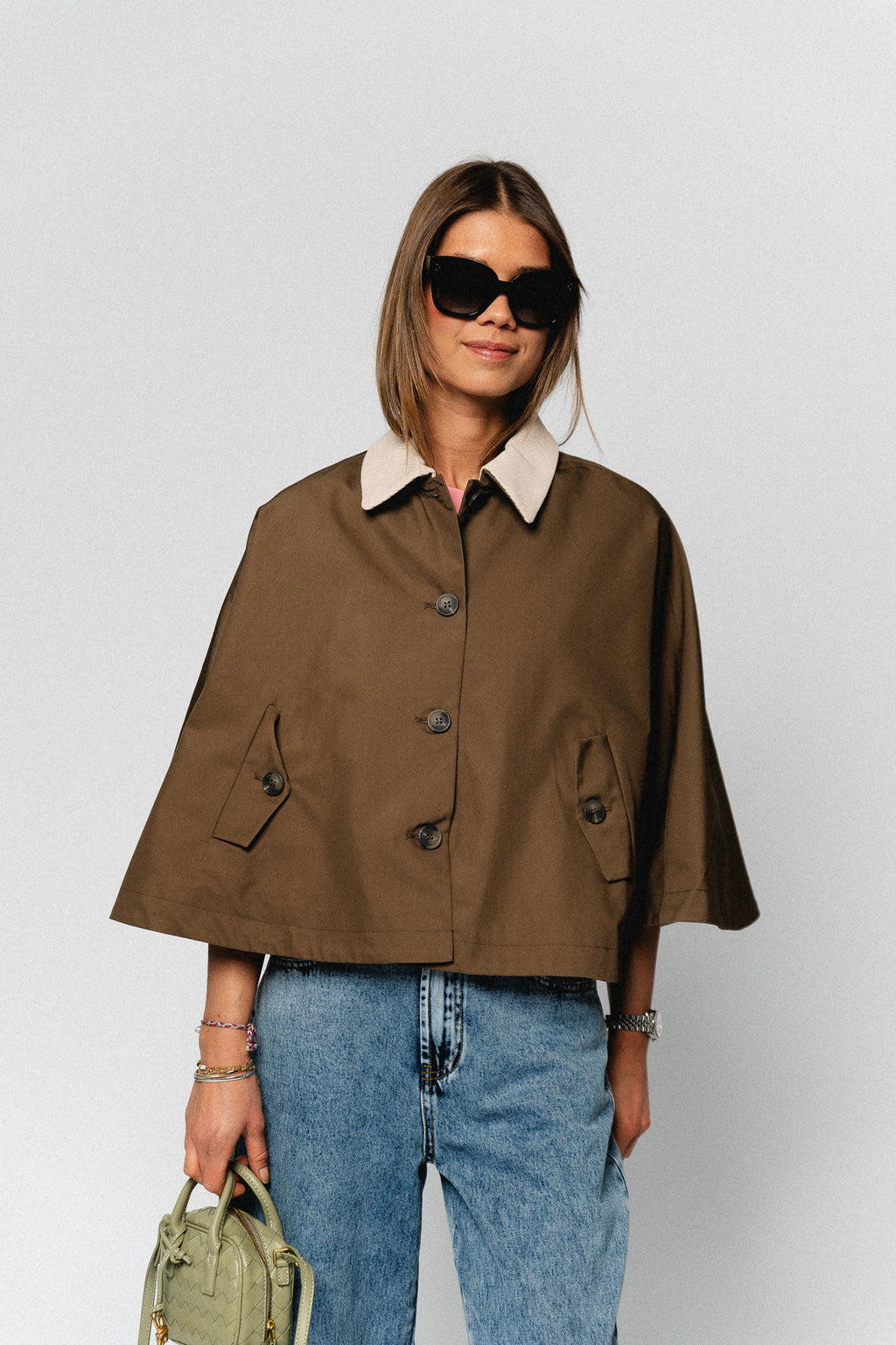 YASMaloma short trench cape oatmeal
