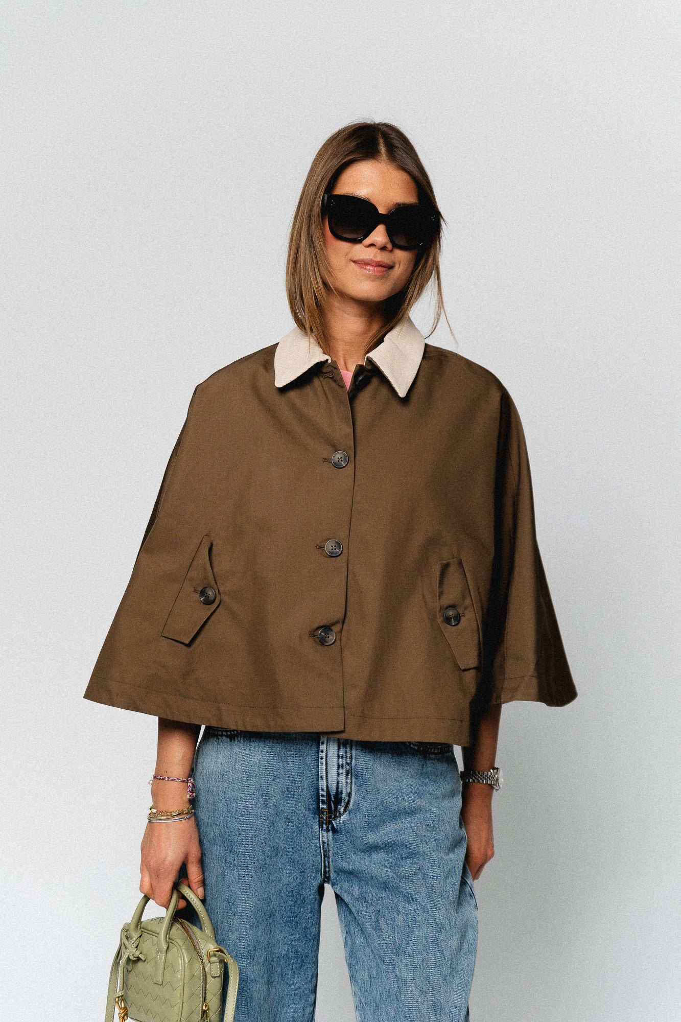YASMaloma short trench cape oatmeal