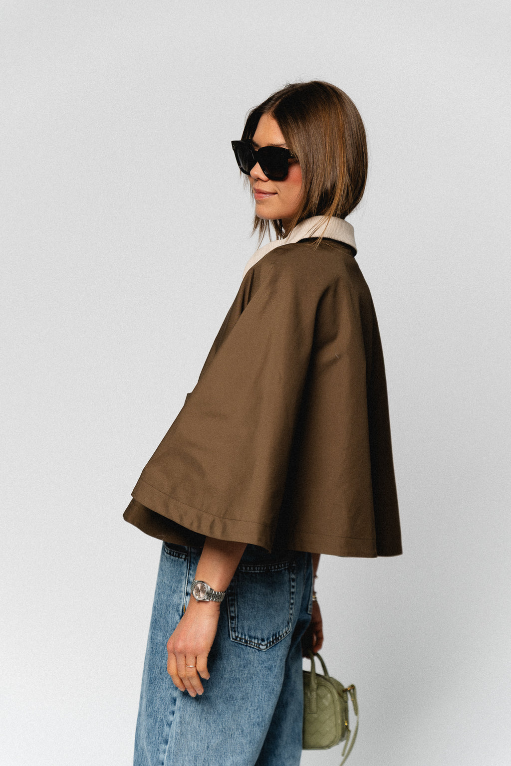 YASMaloma short trench cape oatmeal