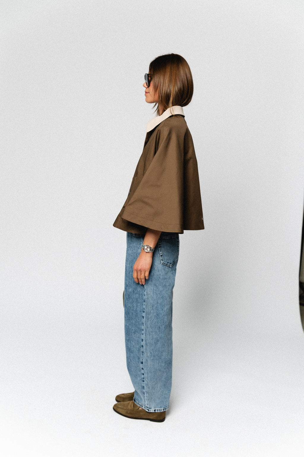 YASMaloma short trench cape oatmeal